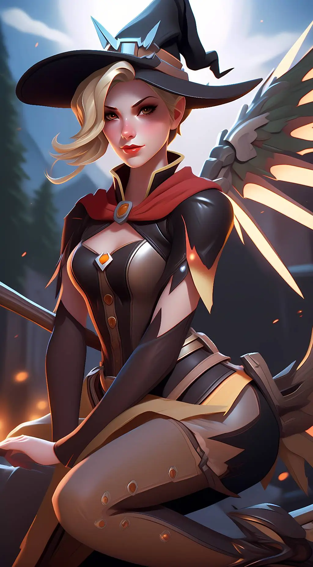 ai character: Witch Mercy background