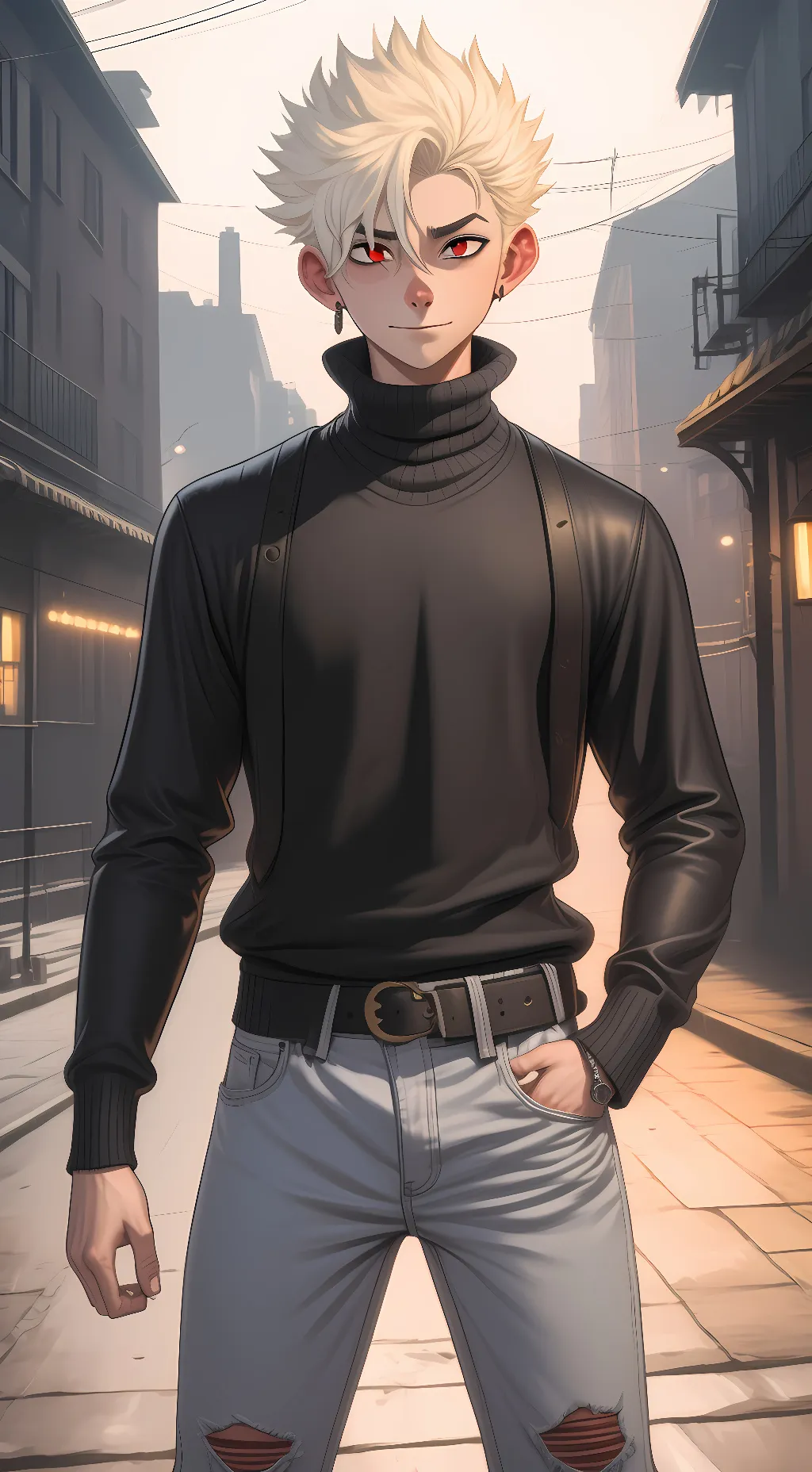 ai character: Katsuki Bakugo background