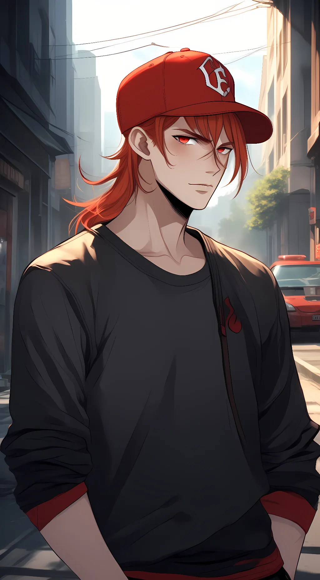 ai character: Brick background