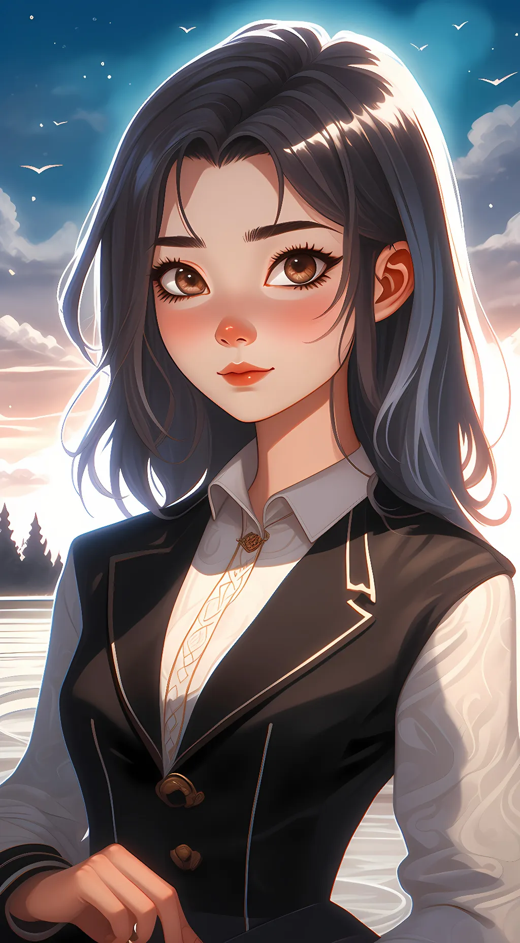 ai character: mavis greens background