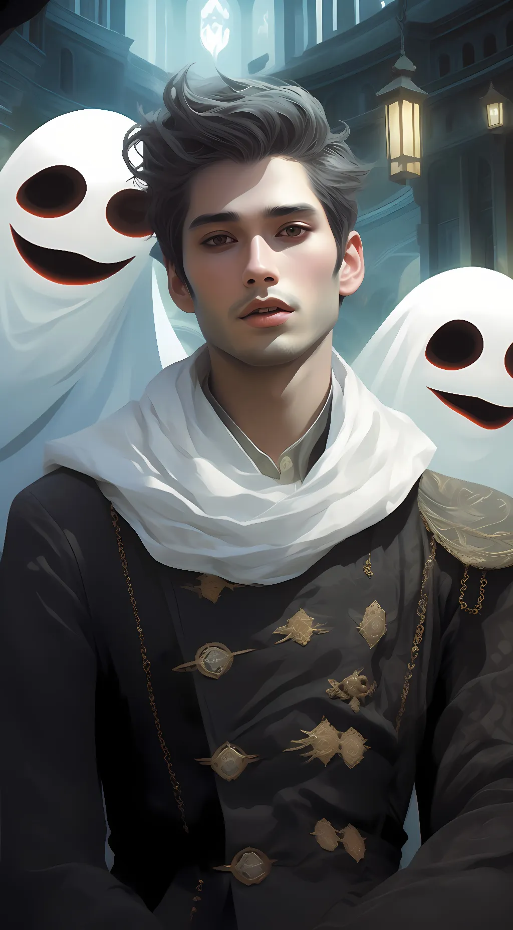 ai character: Alexander Black background