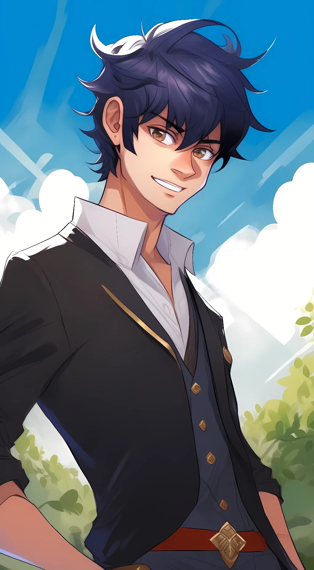 ai character: Ein from aphmau background