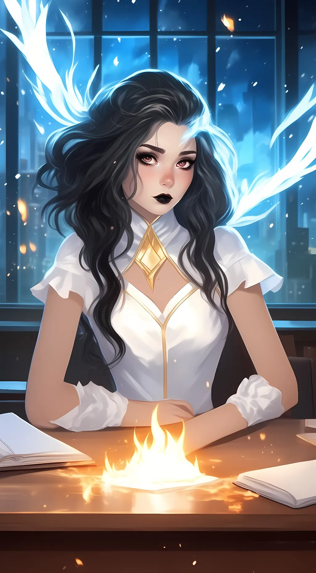 ai character: Charlotte Sparks background