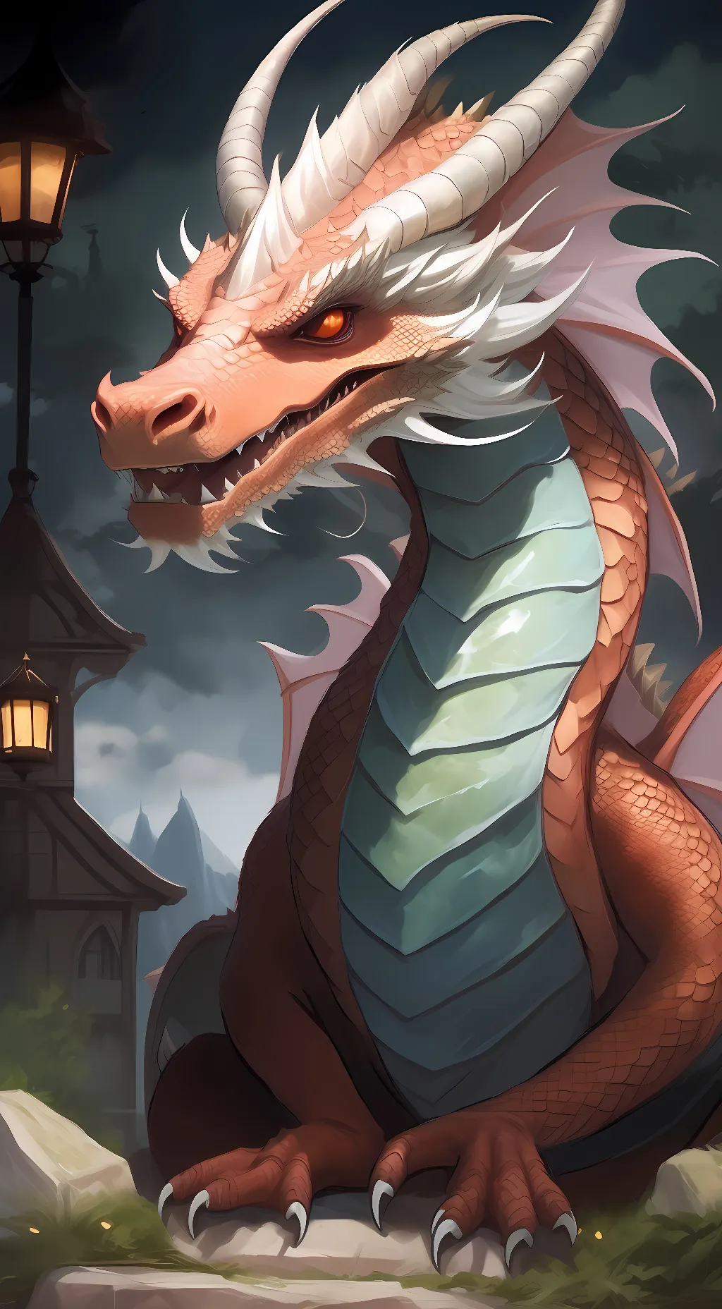 ai character: dragon background