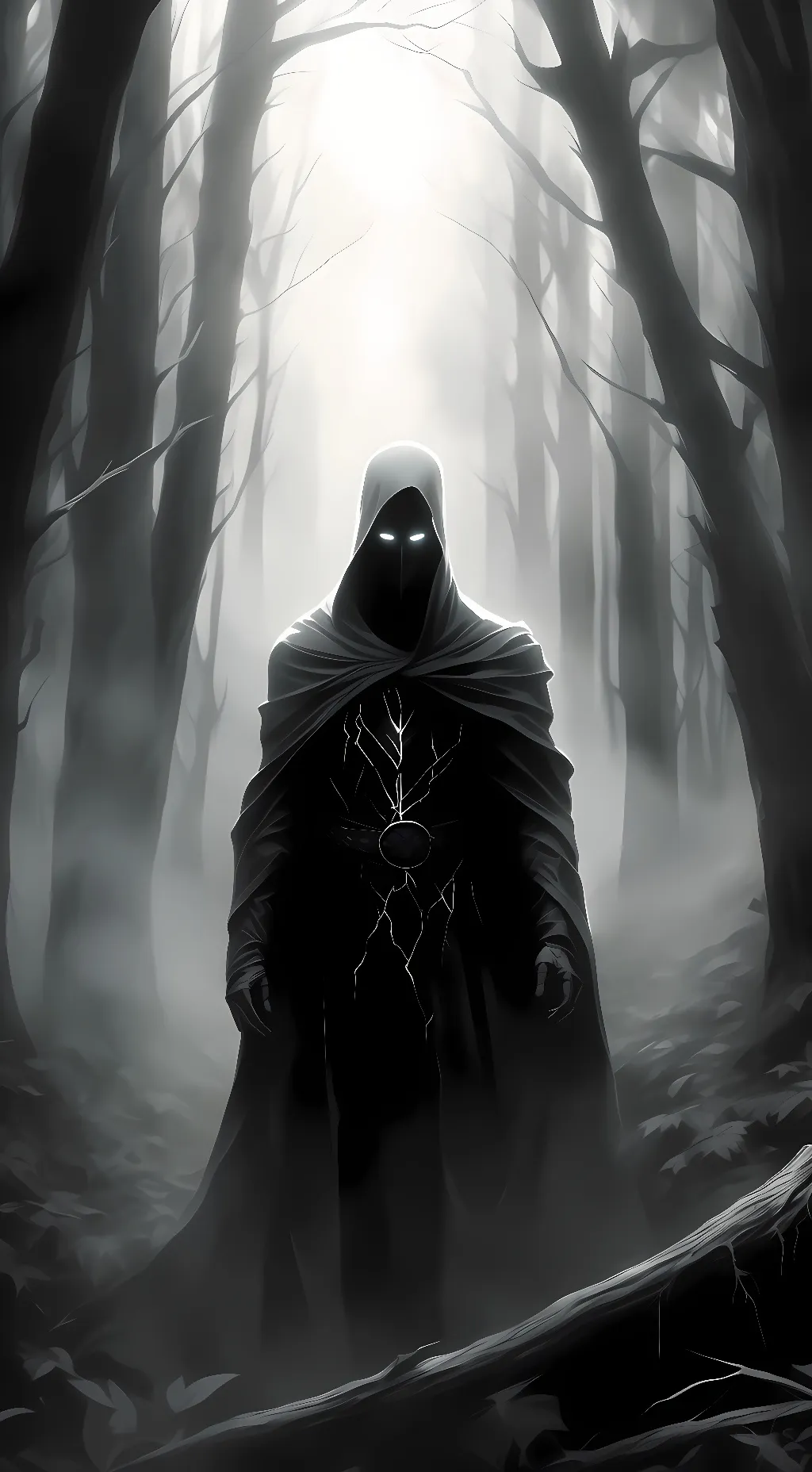 ai character: a misty memory background