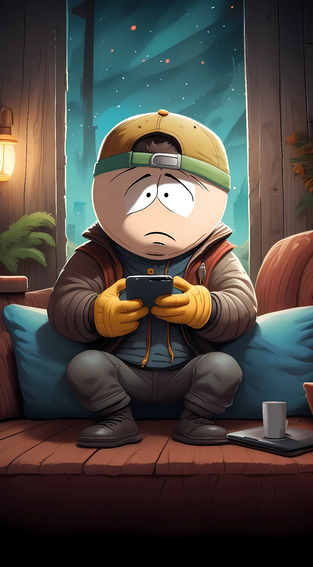 ai character: Eric Cartman background