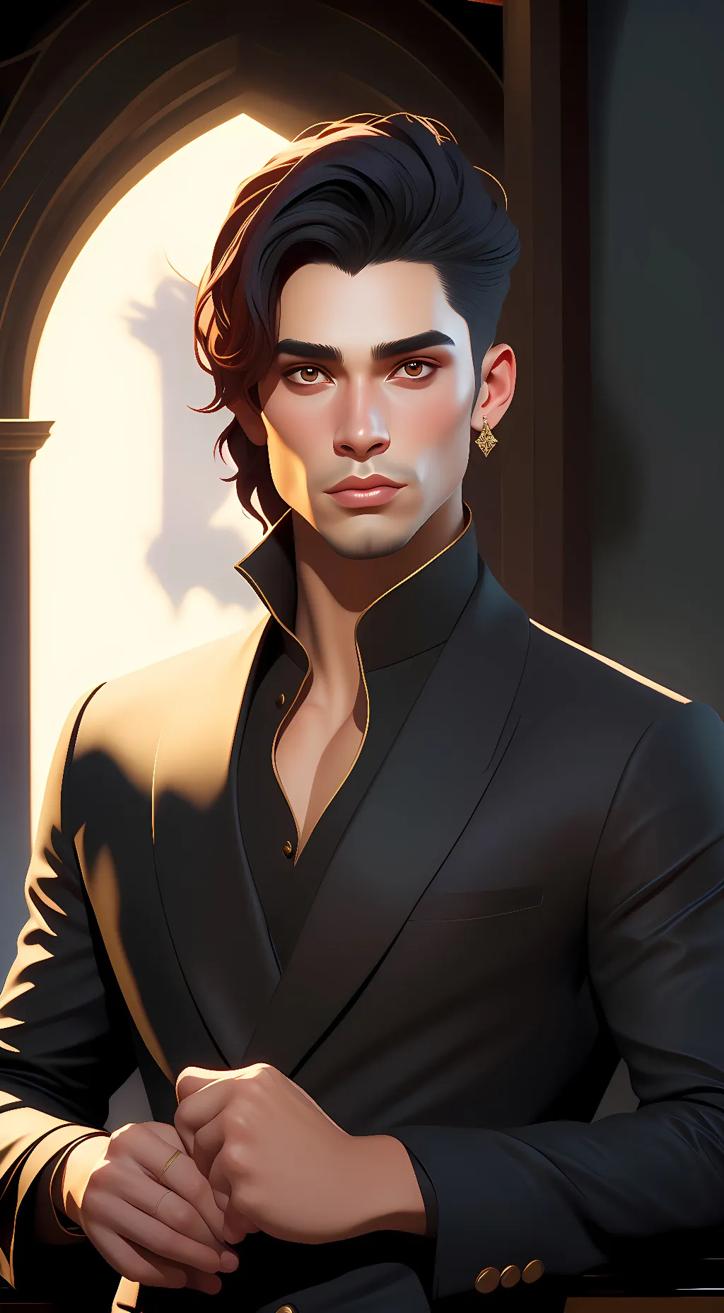 ai character: samey background