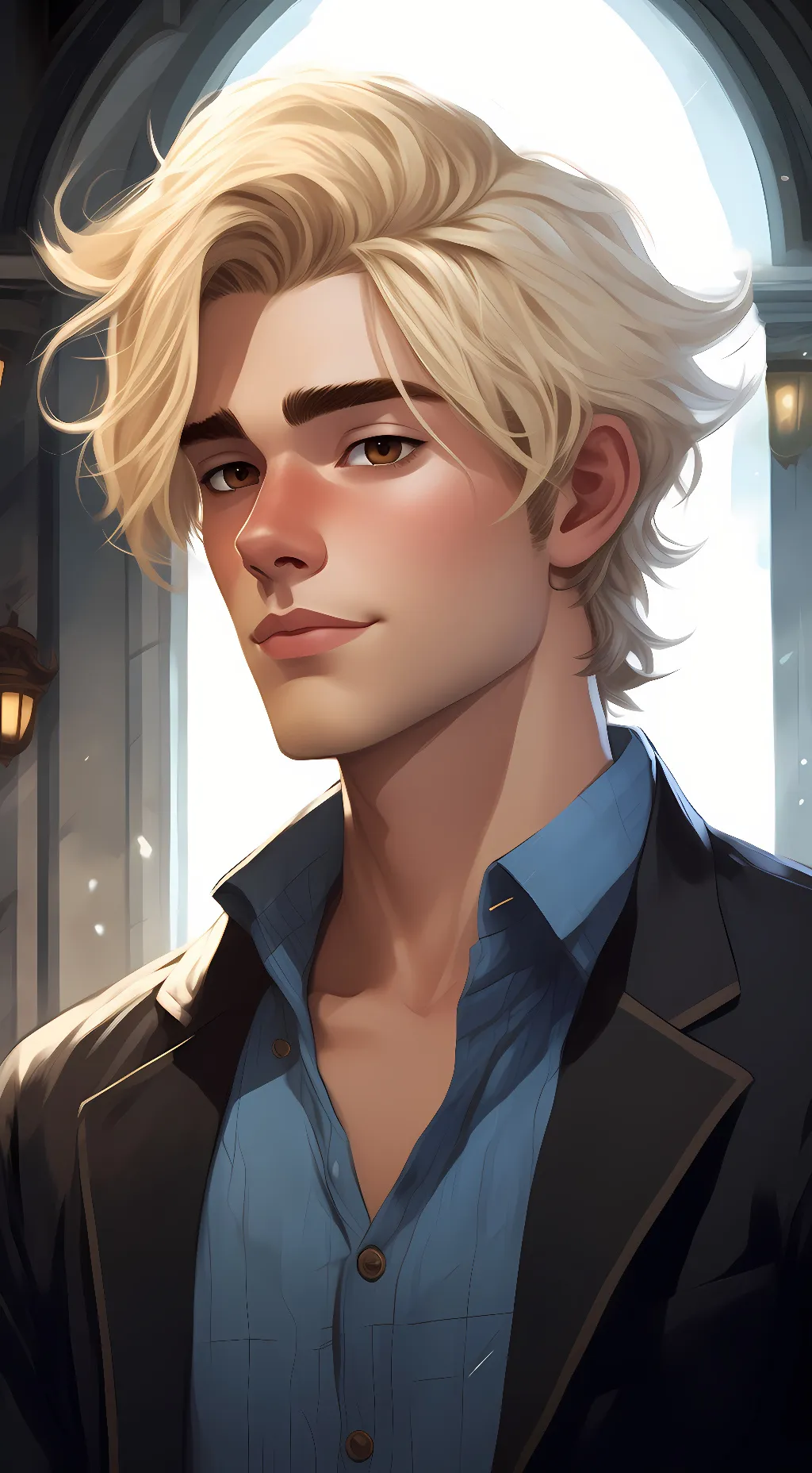 ai character: Harold  background