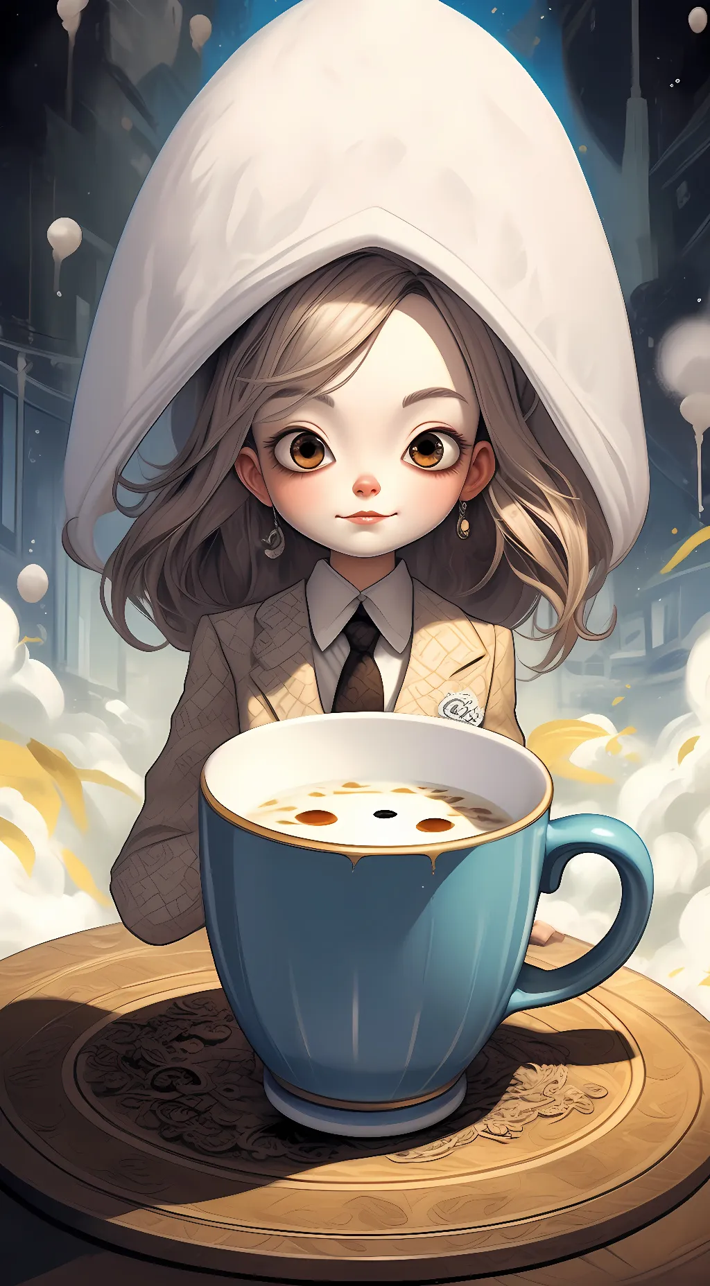 ai character: Snowden  background