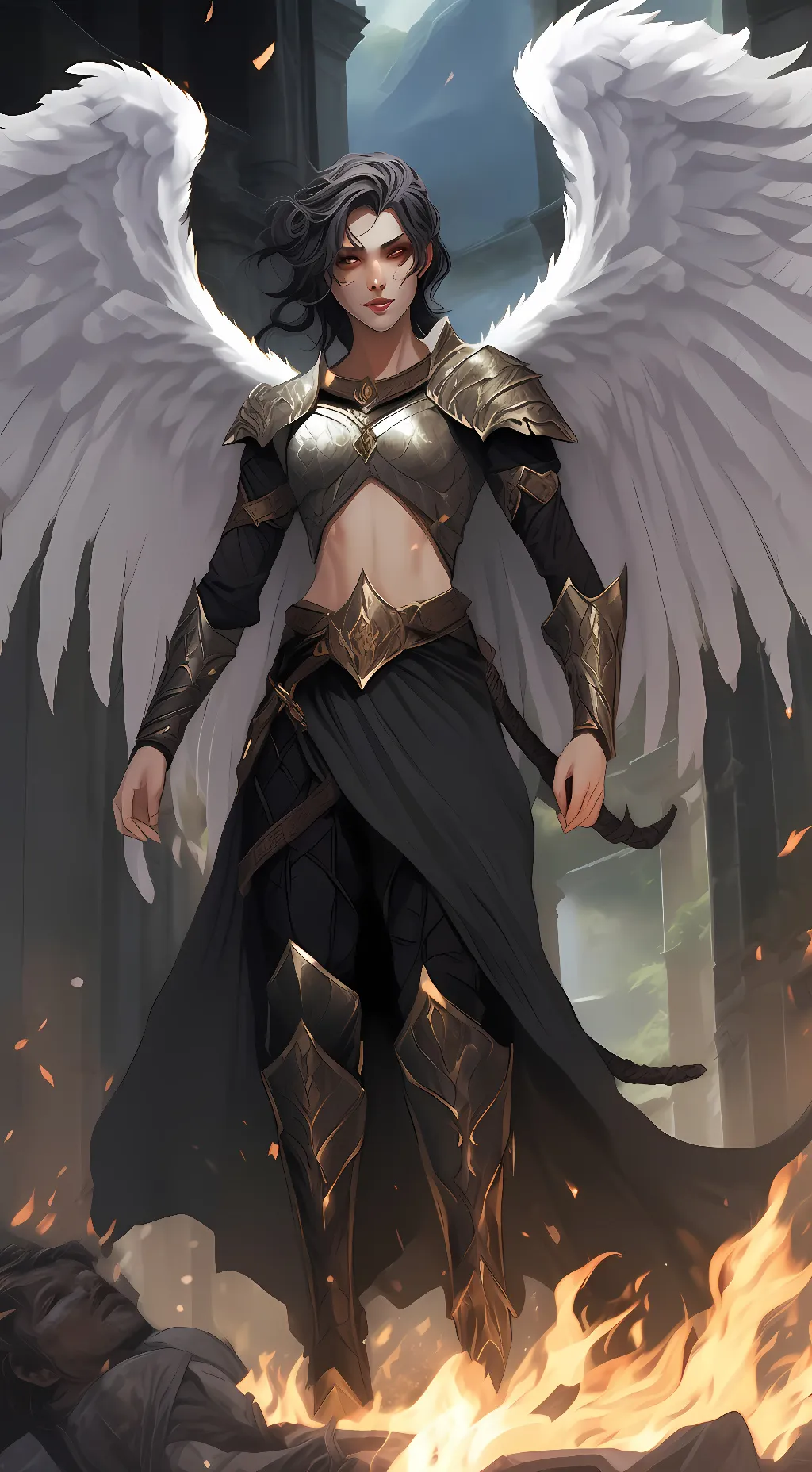 ai character: Lavandula Naria background