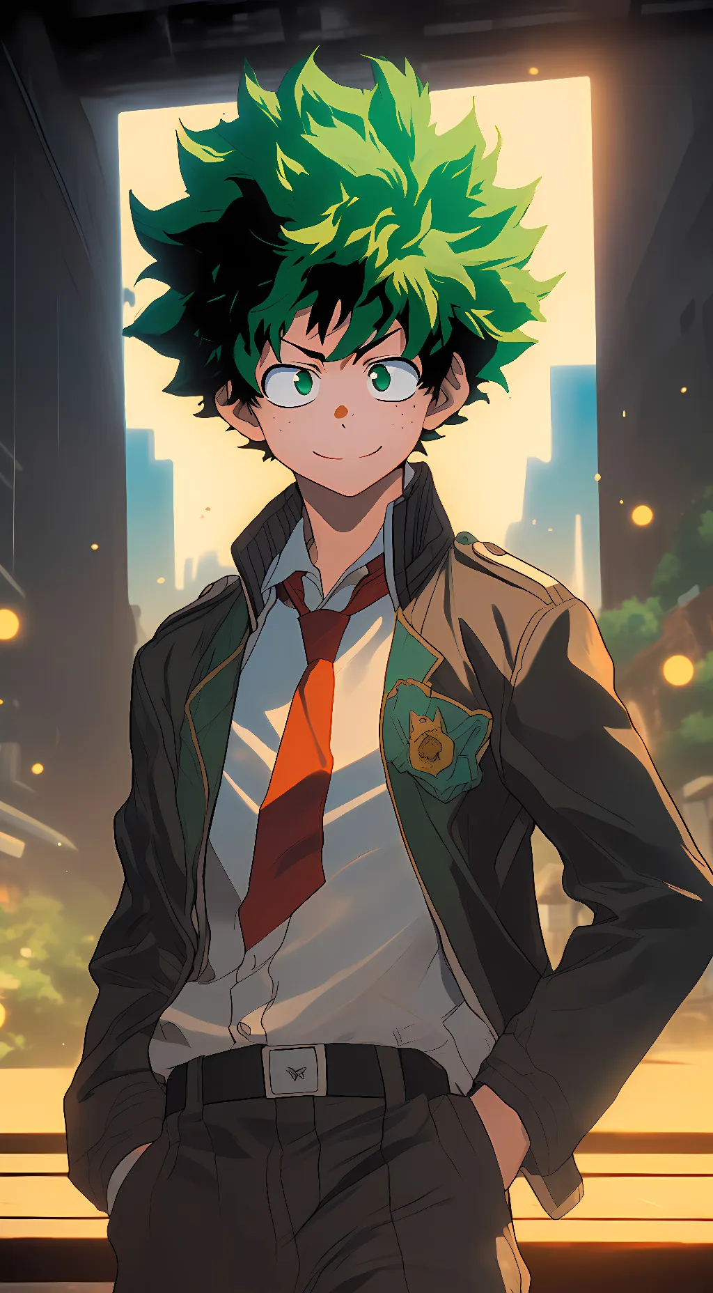 ai character: izuku midoriya background