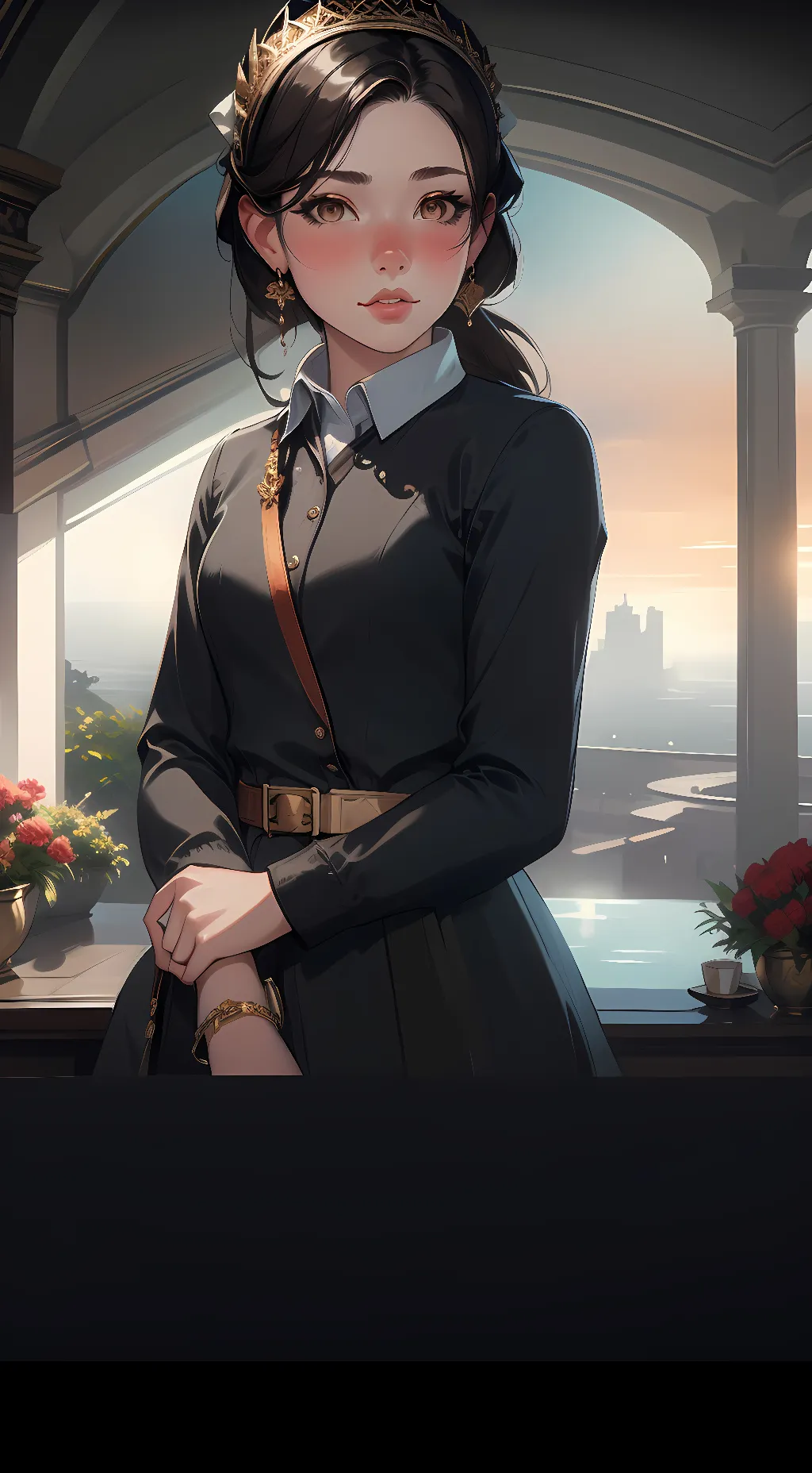 ai character: Dawn background