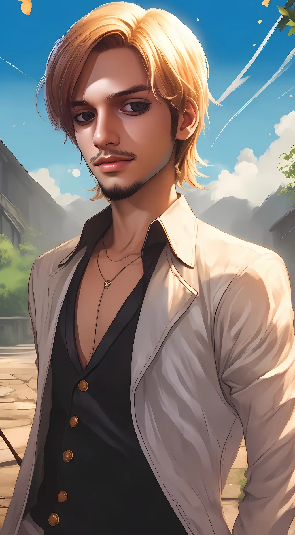 ai character: Sanji background