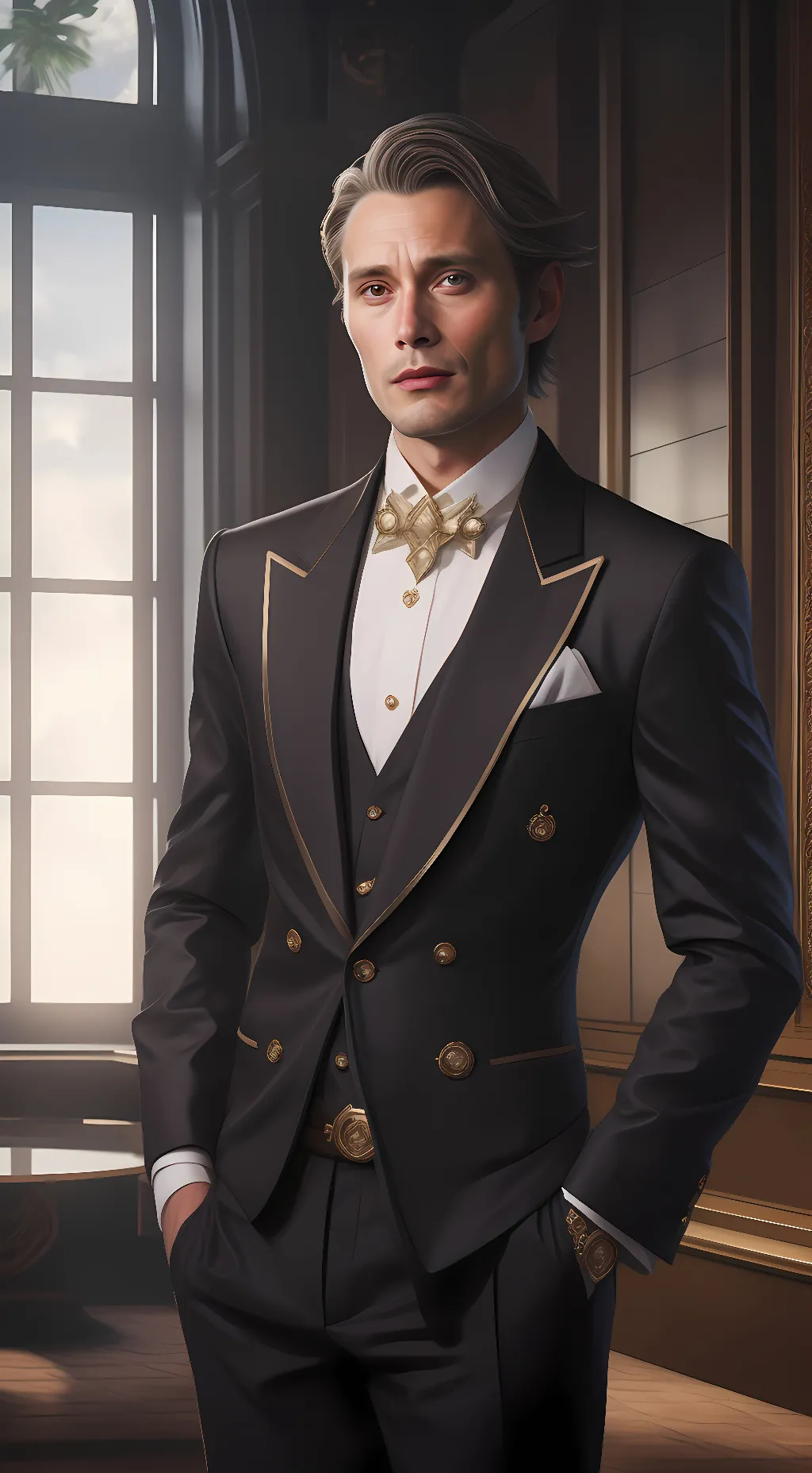 ai character: Mads  background