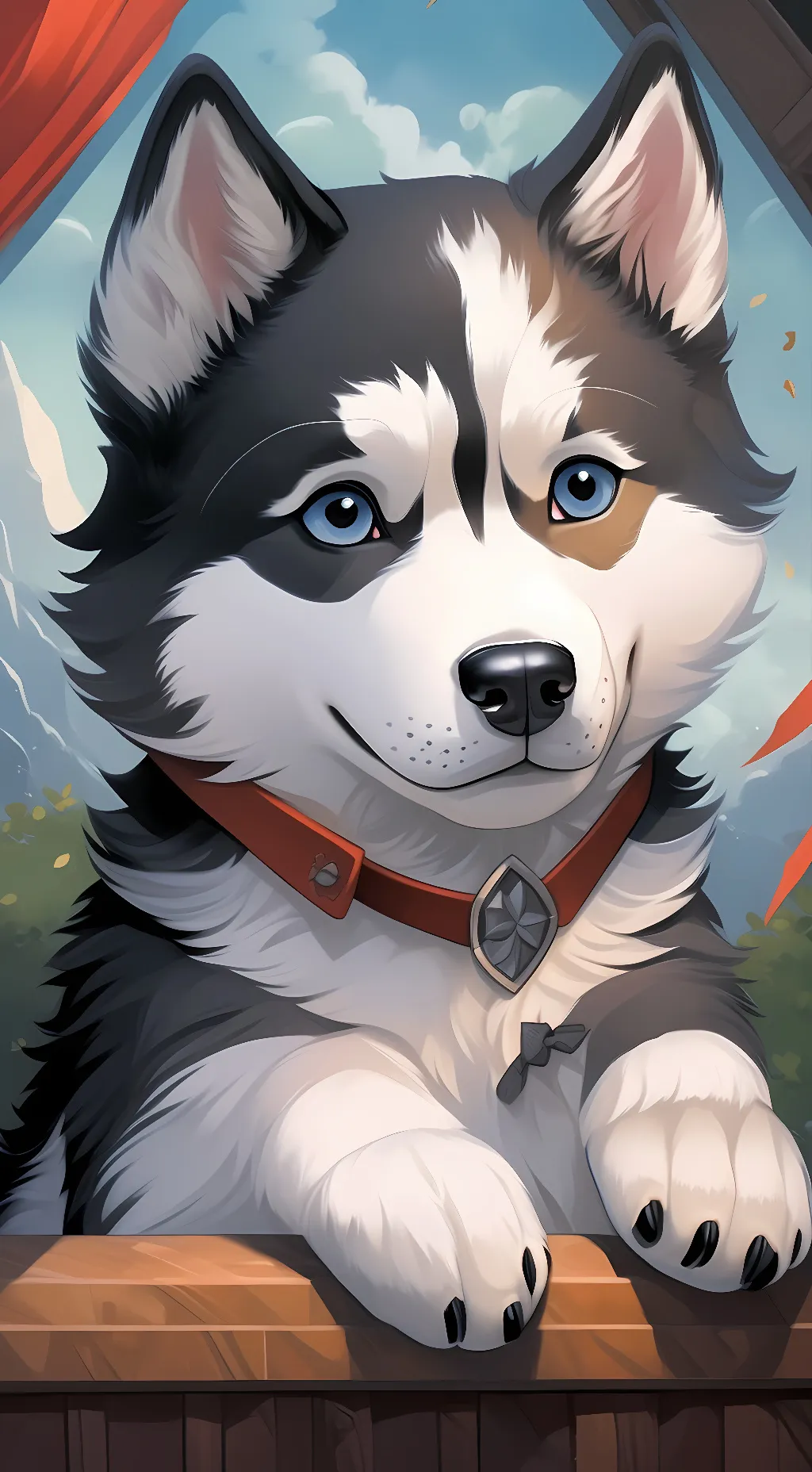 ai character: Luna background