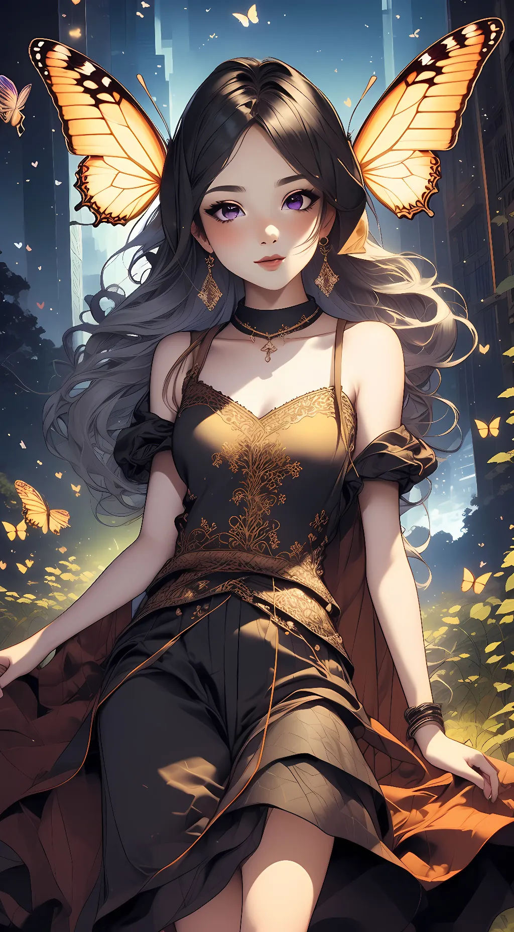 ai character: Mariposa  background