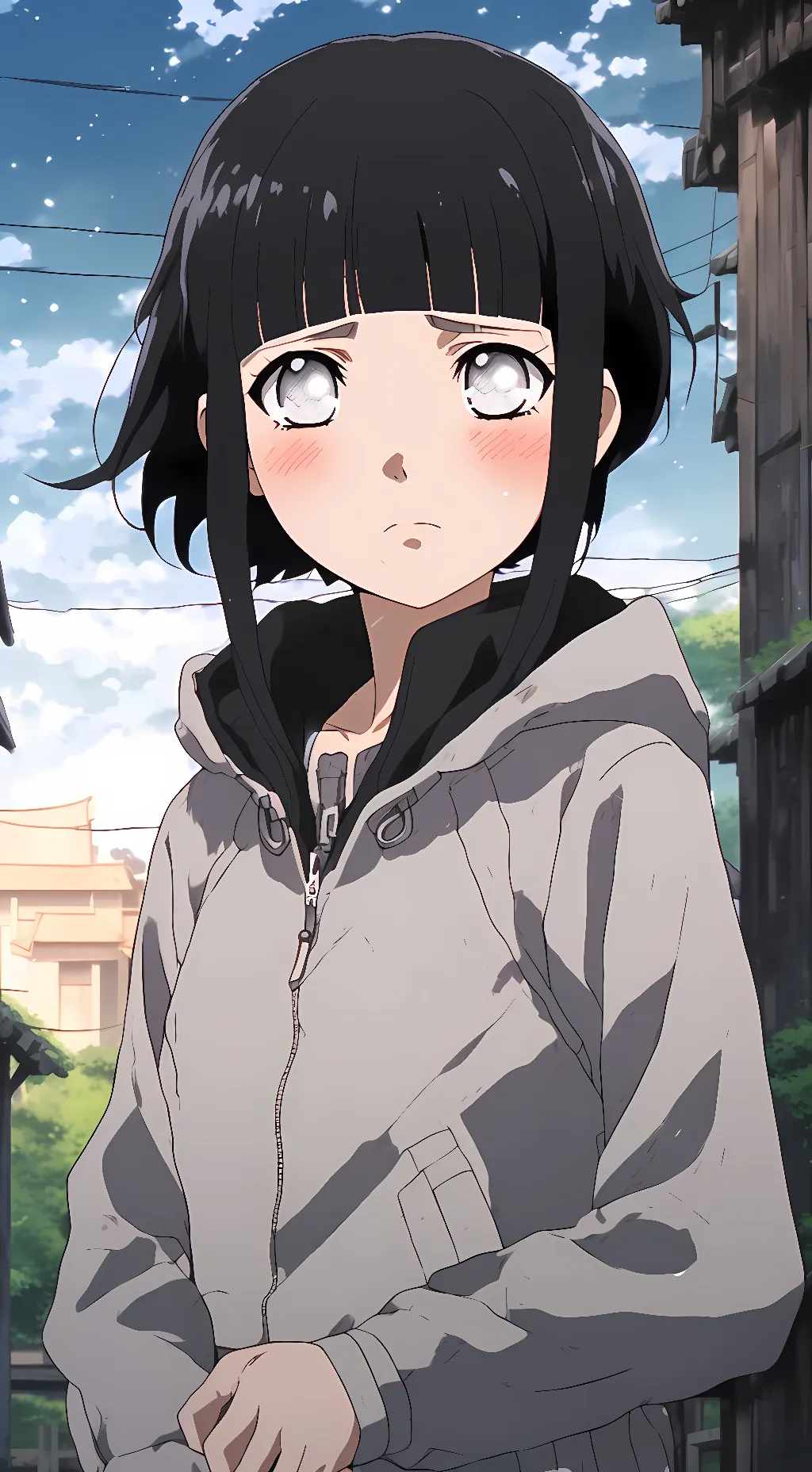 ai character: Hinata Hyuga background