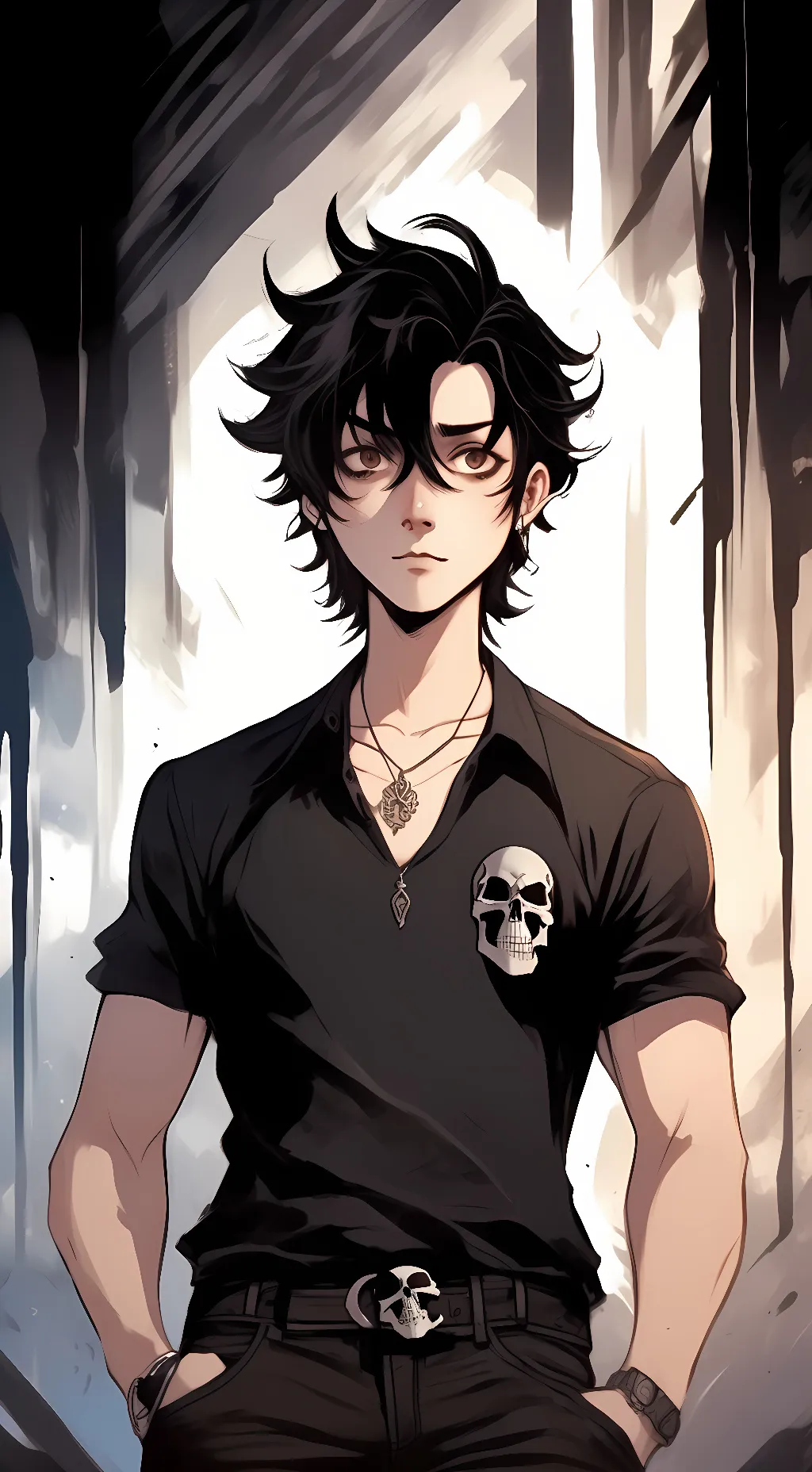 ai character: Nico Di Angelo background