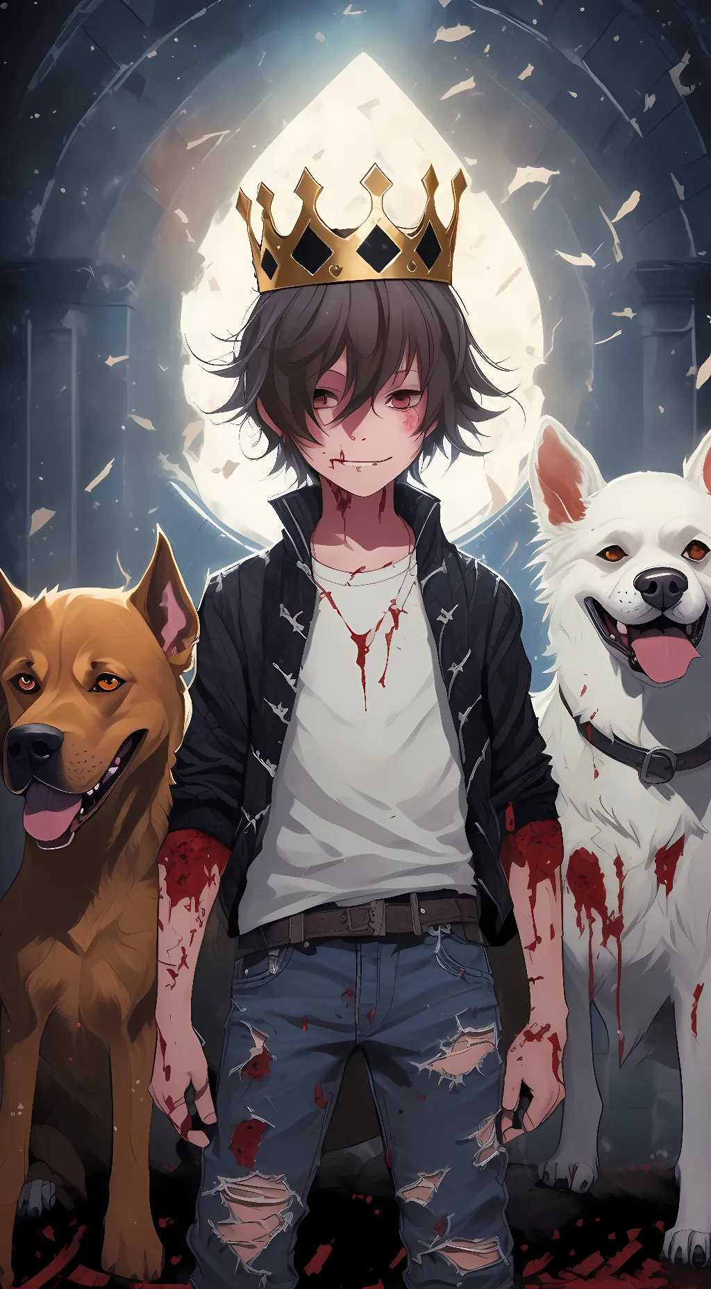 ai character: Madden crest background