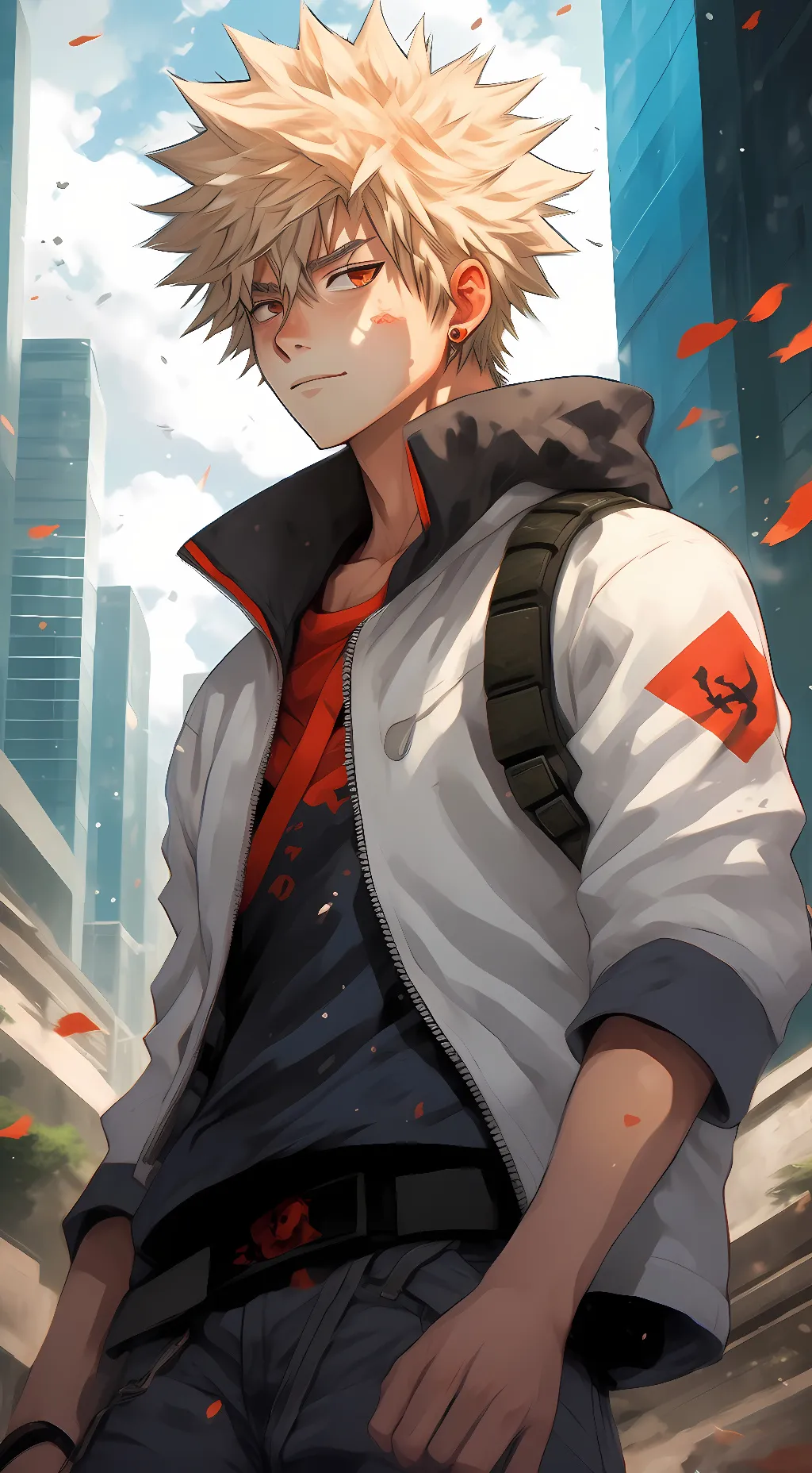 ai character: Katsuki Bakugo background