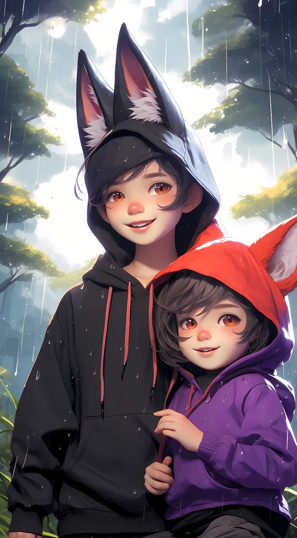 ai character: Hugo and Emilia  background