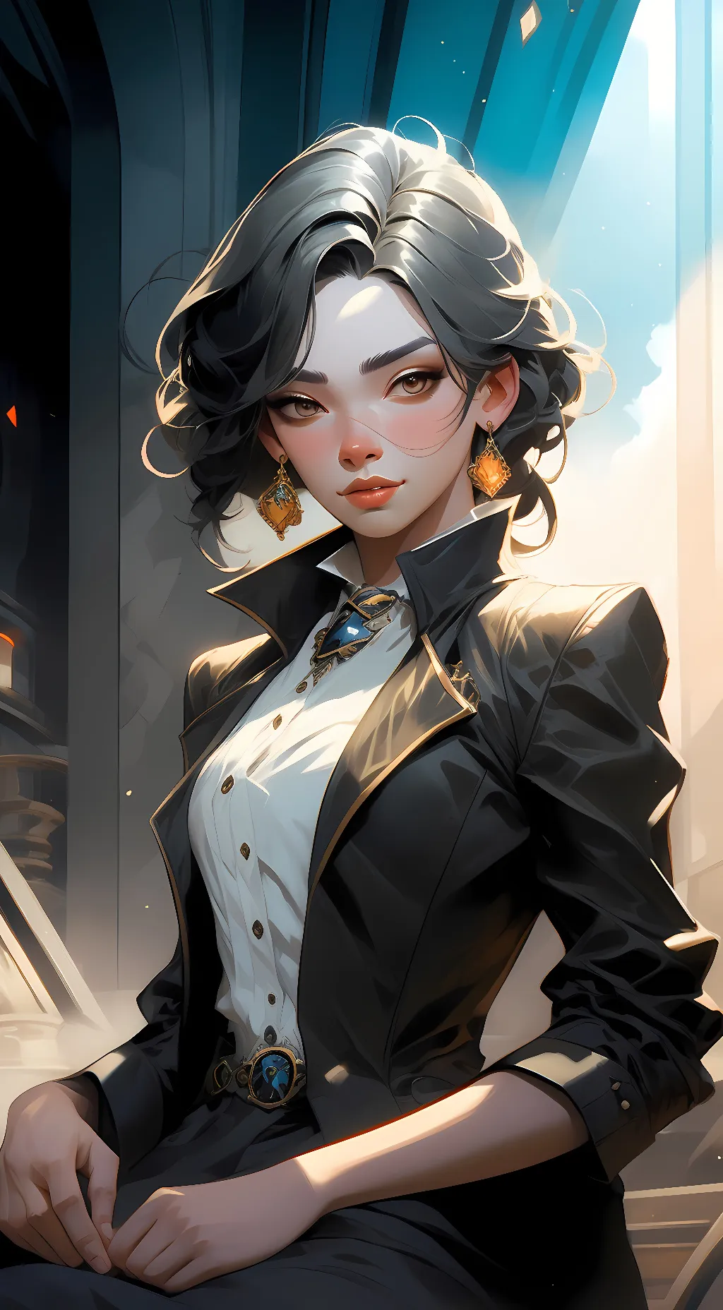 ai character: Moon background