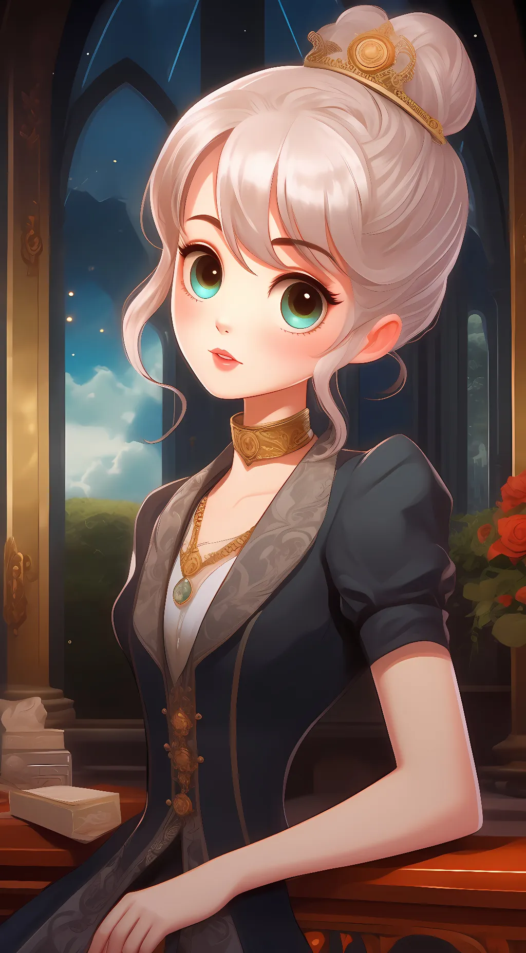 ai character: Princess hora. background