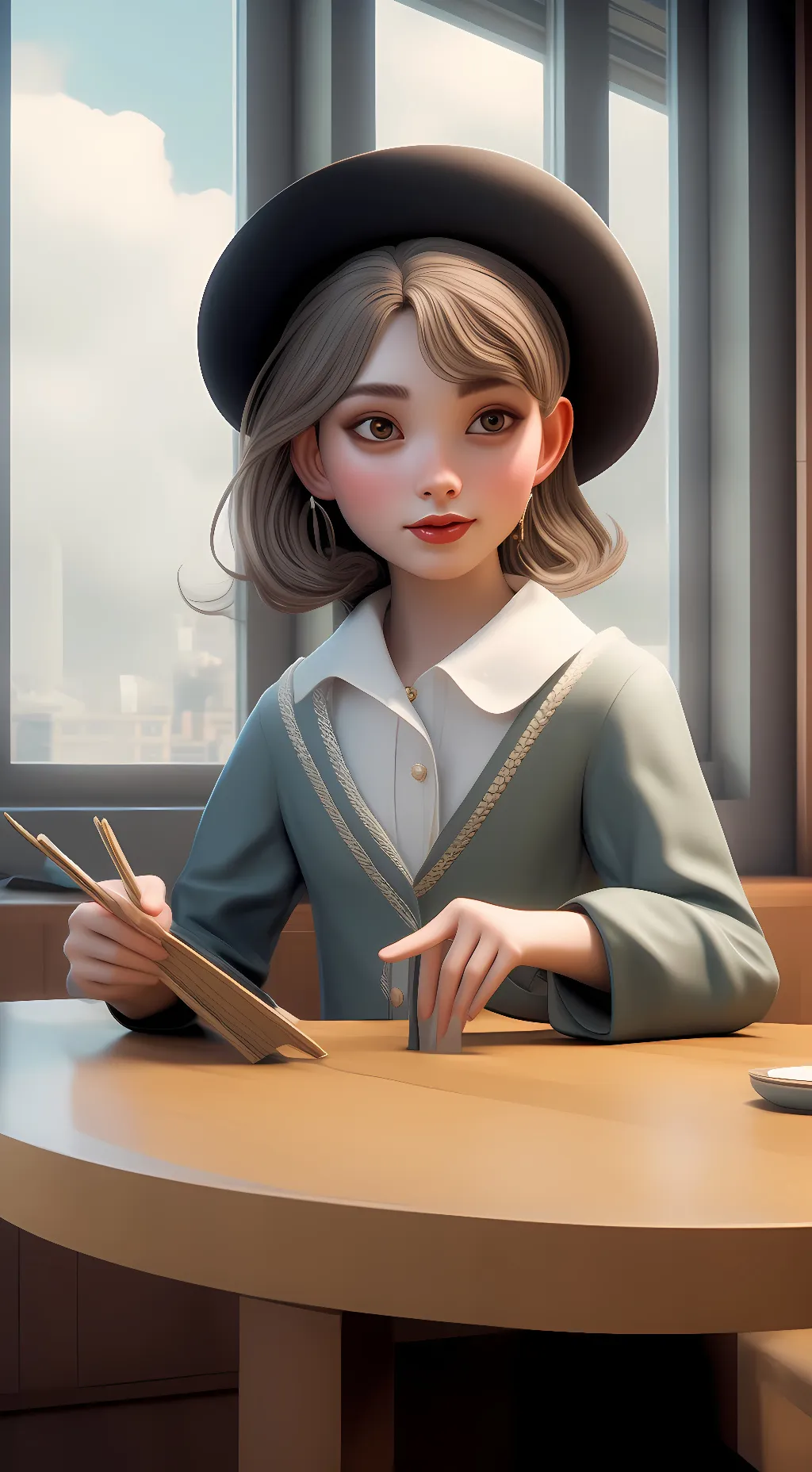 ai character: makiko fox background