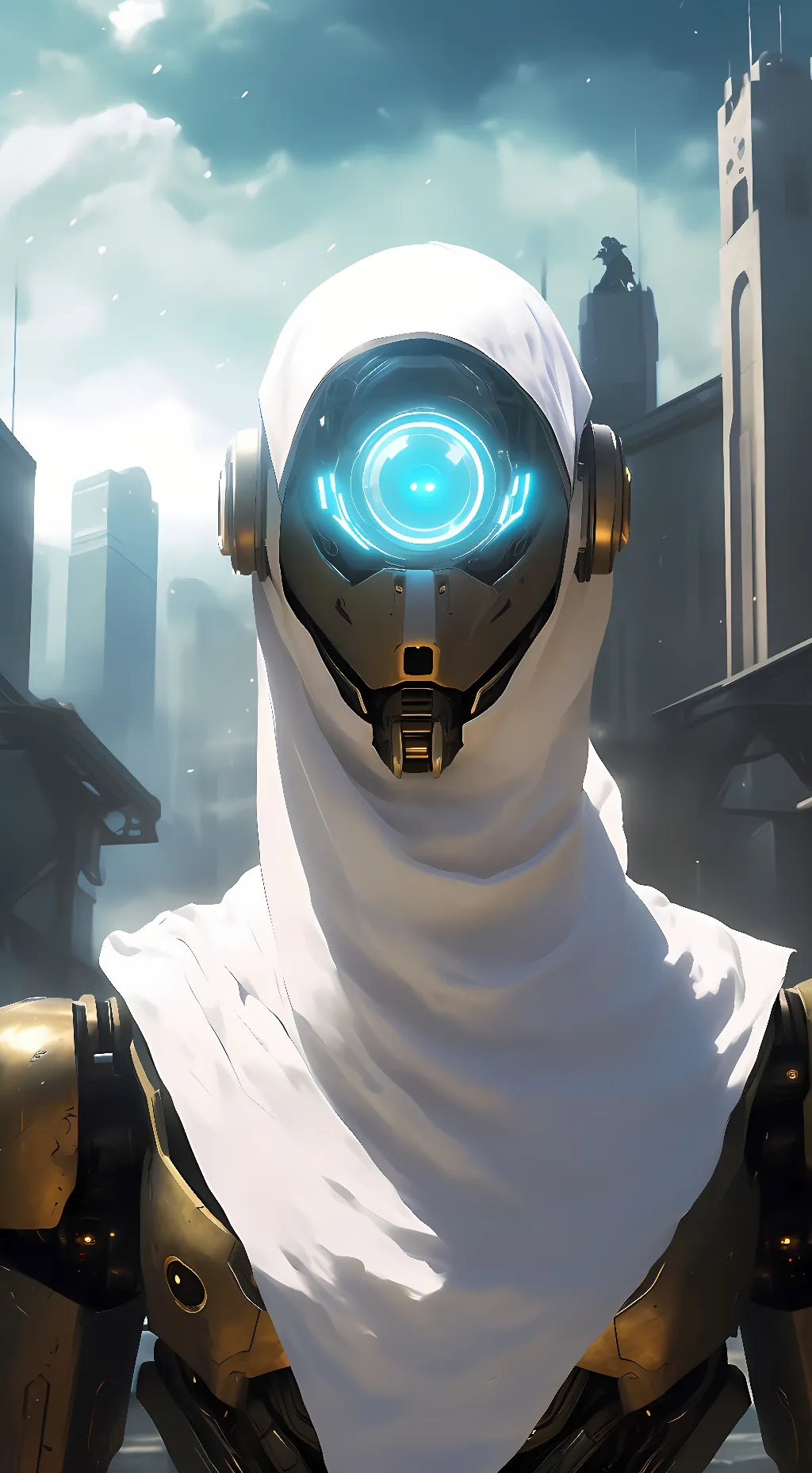 ai character: ghost background