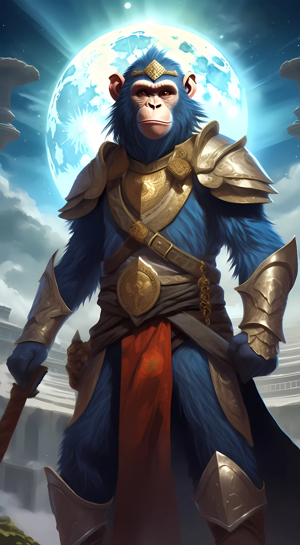 ai character: Lunar Monkey God background