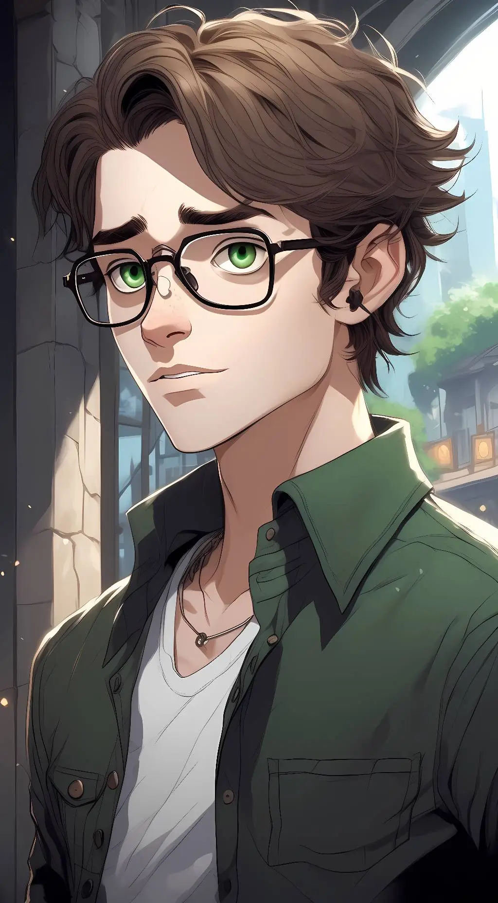 ai character: Andrew glooberman background