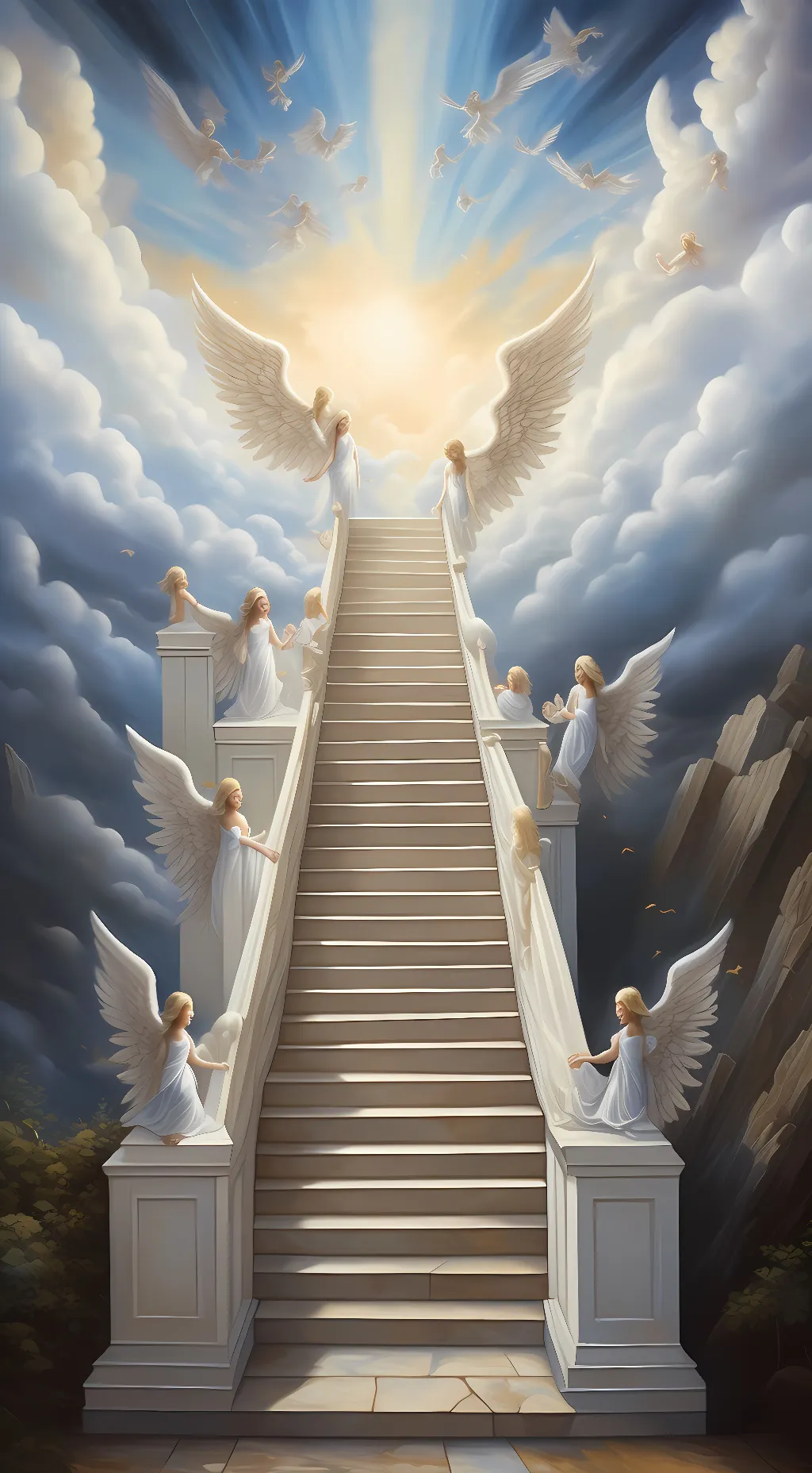 ai character: Heaven background