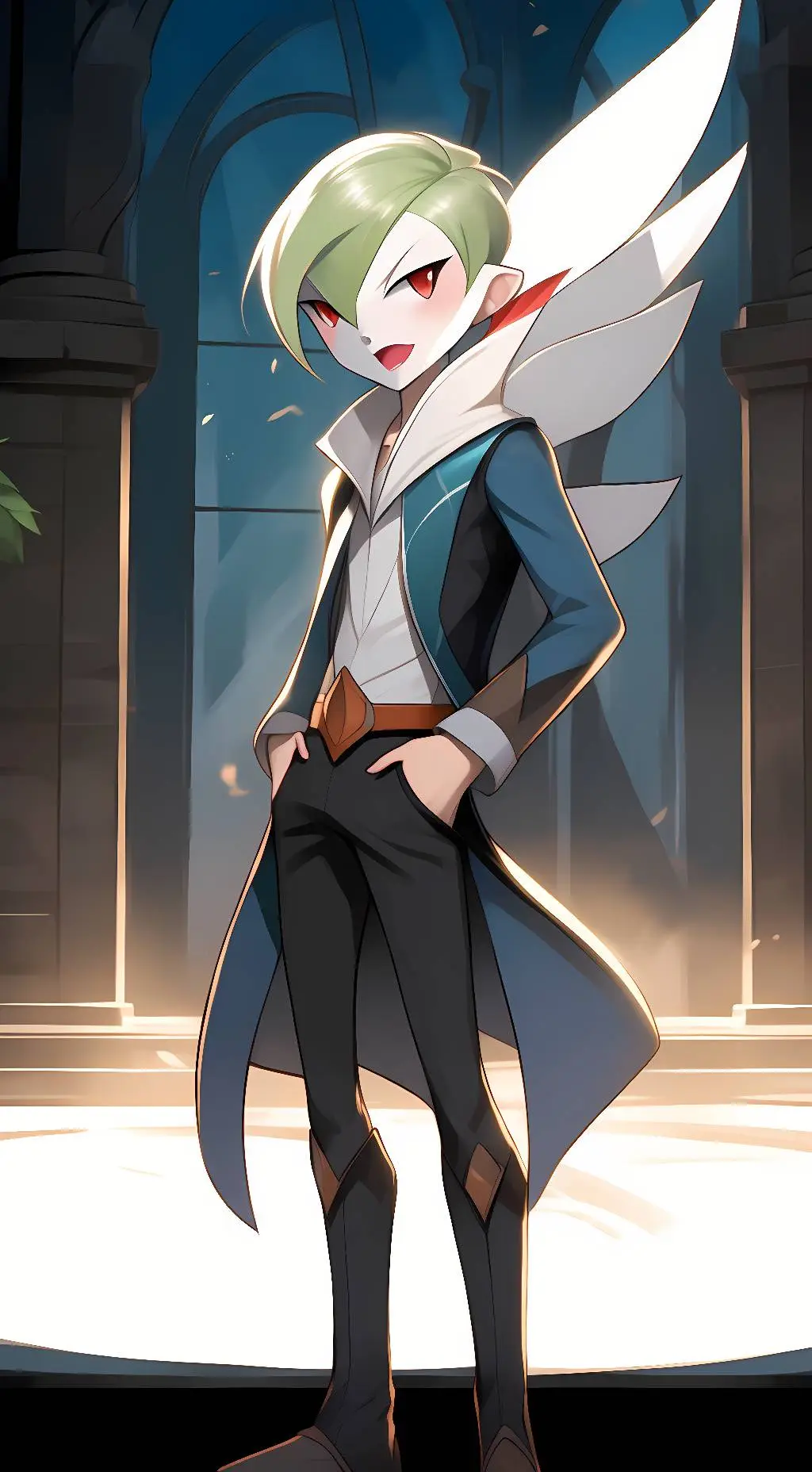 ai character: gallade/gardevoir  background