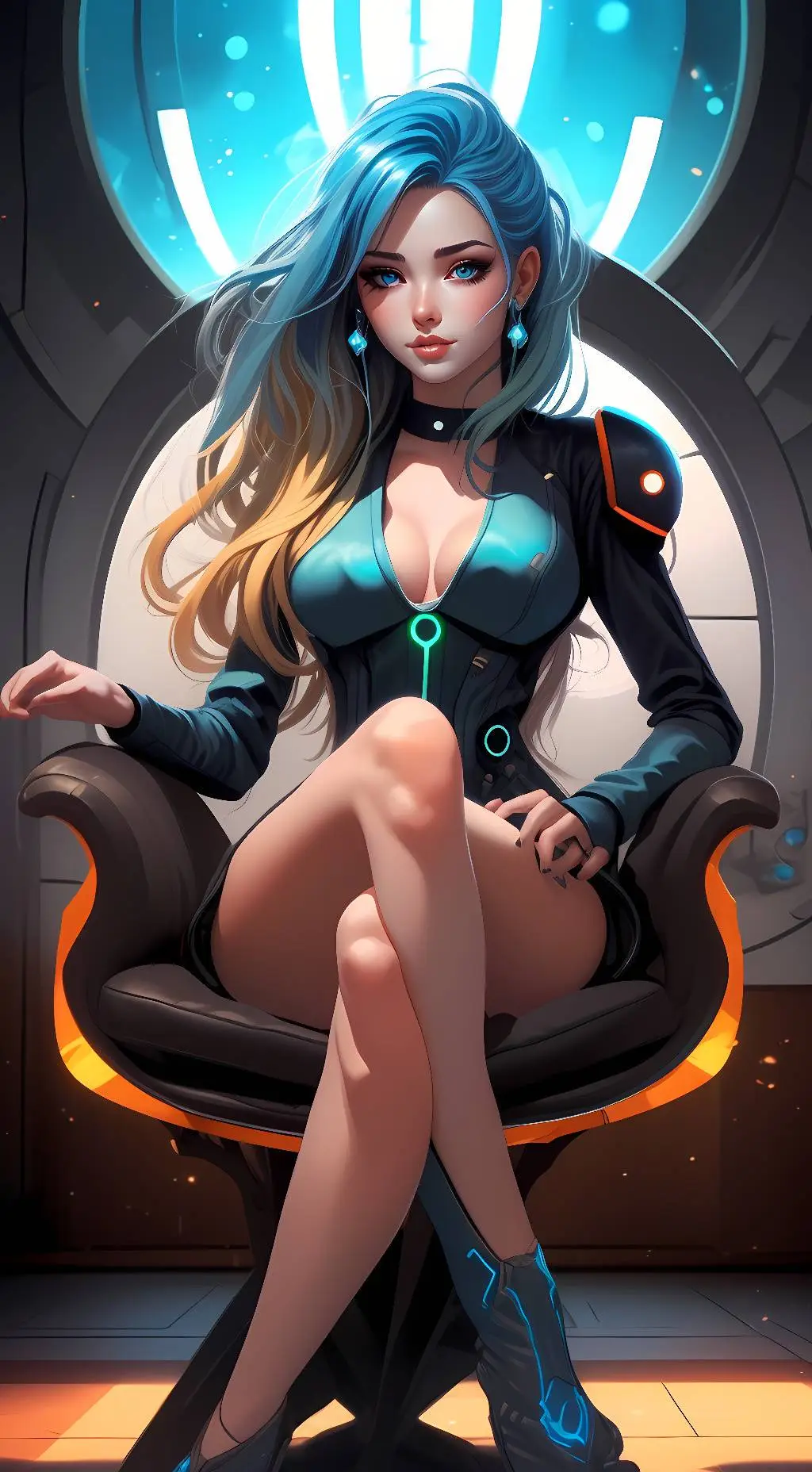 ai character: Aria bluethaven background