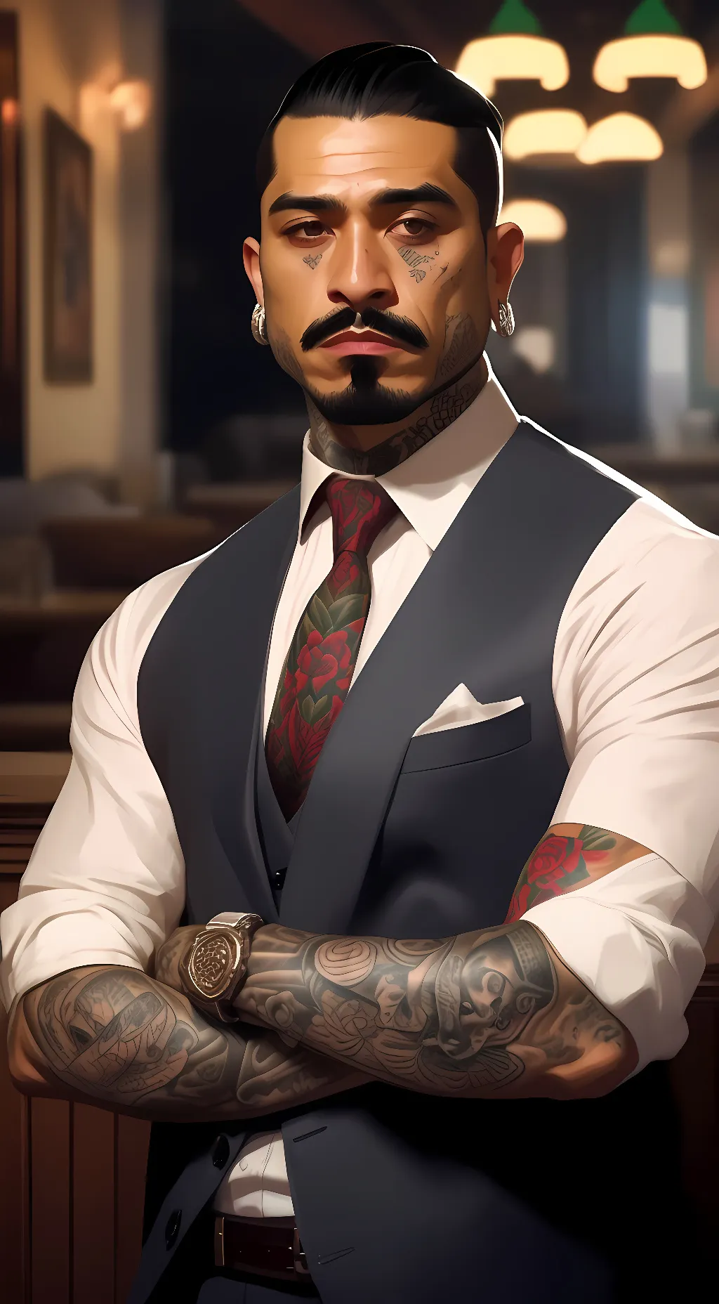 ai character: Leonardo Romero  background