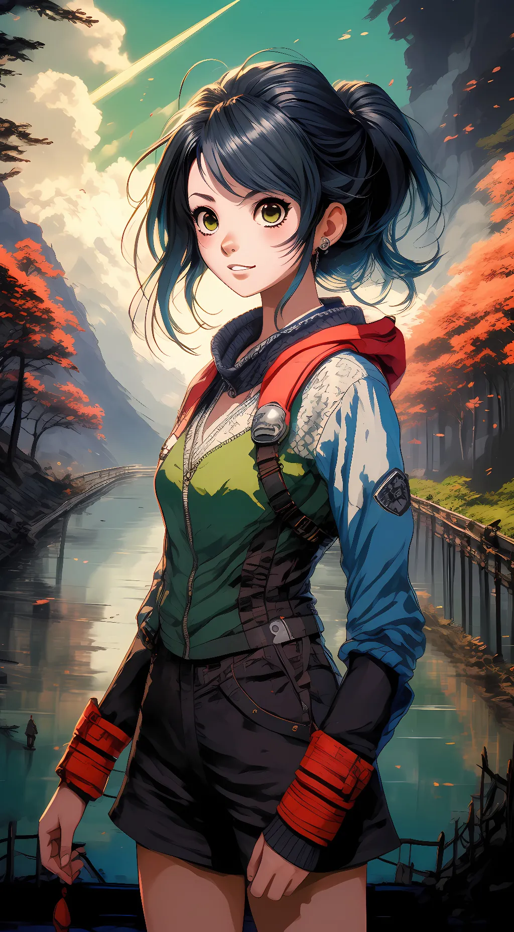 ai character: axle Afton  background