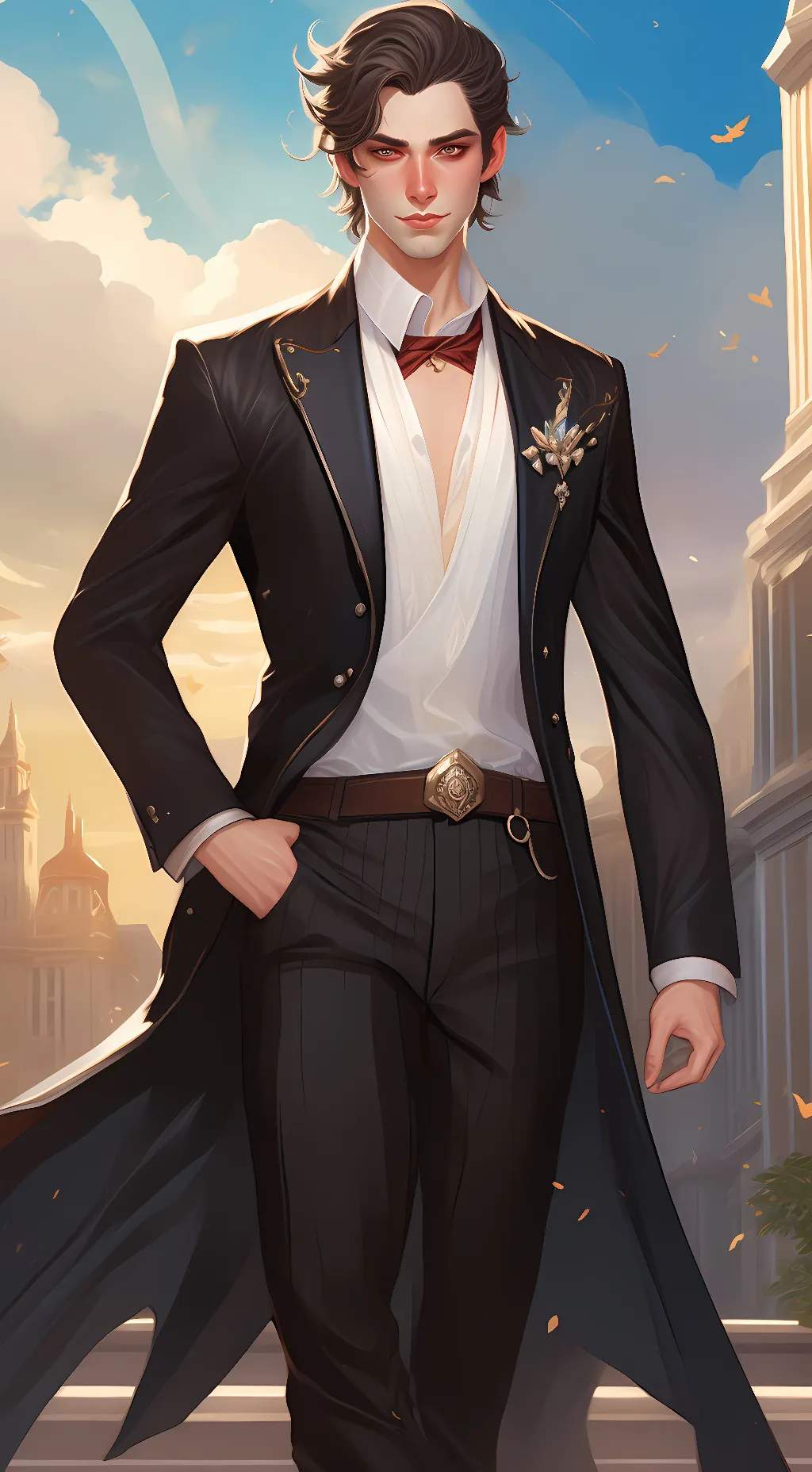 ai character: ur boyfriend  background