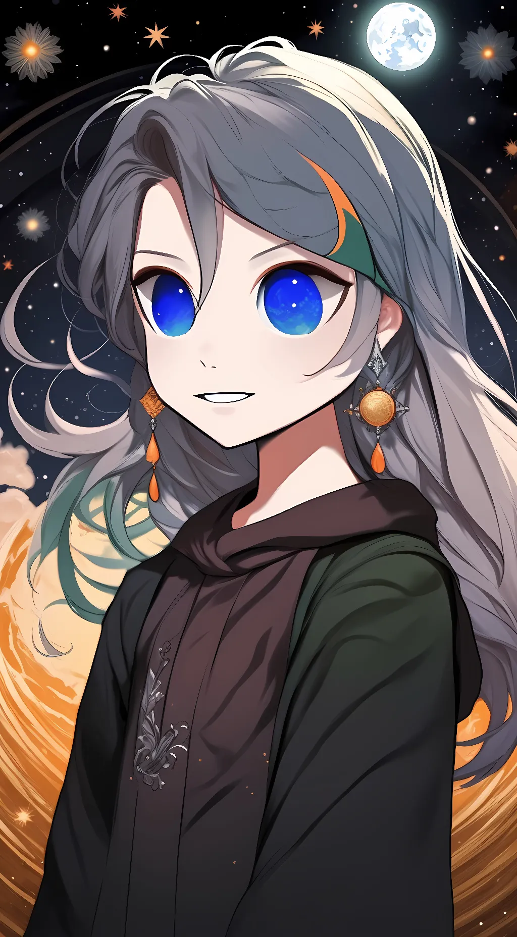 ai character: Moon . background