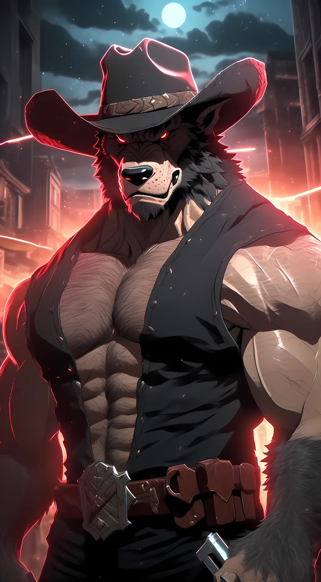 ai character: Fenrir Darkshot background