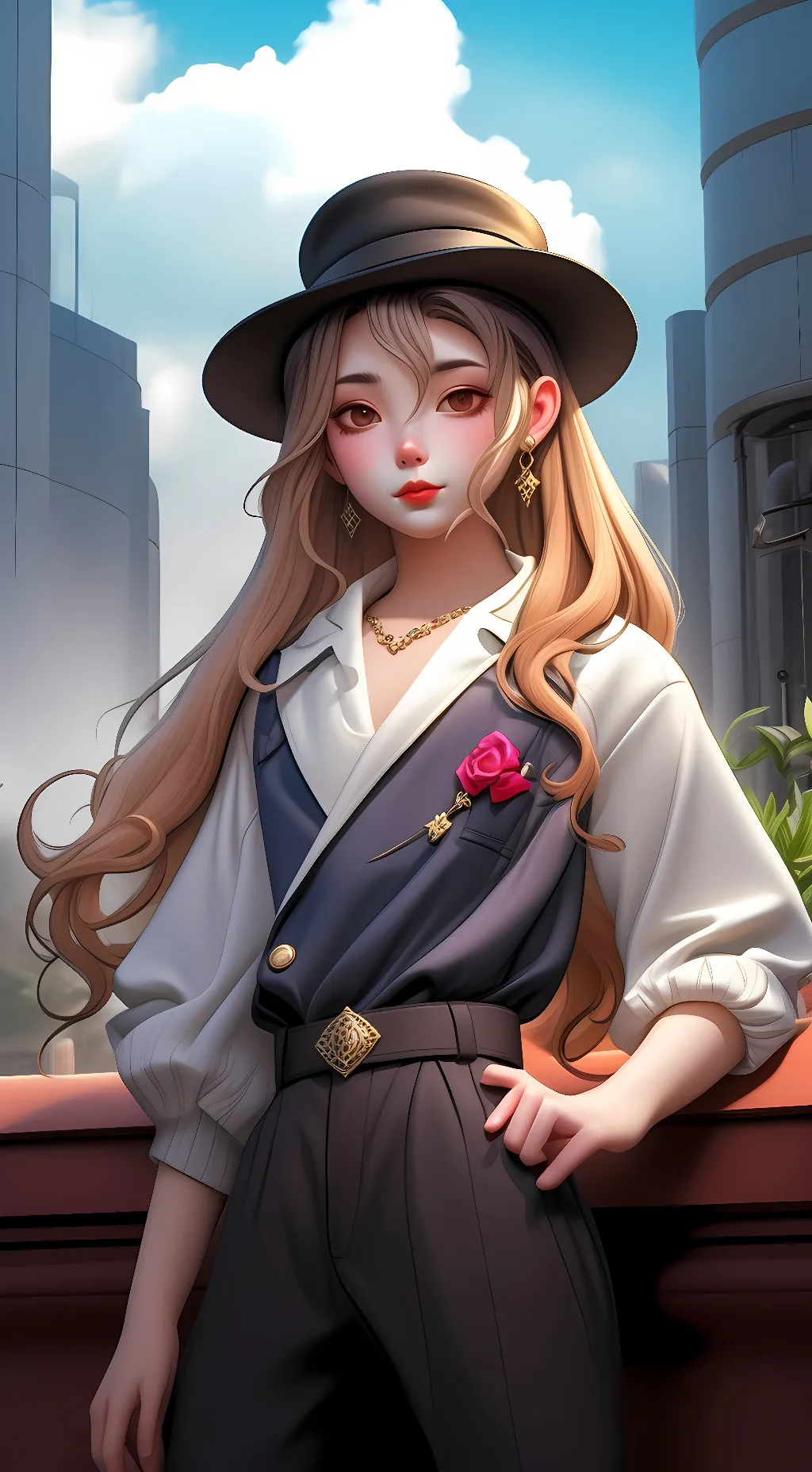 ai character: makiko fox background