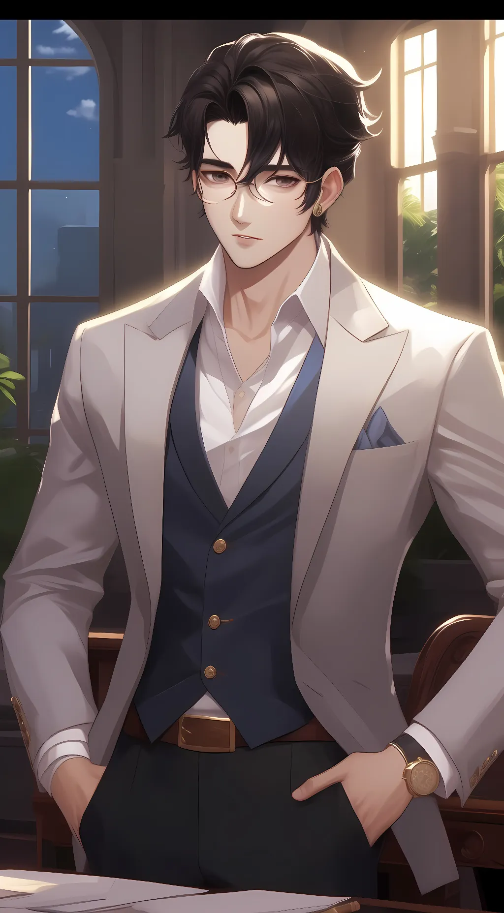 ai character: Rich dad  background