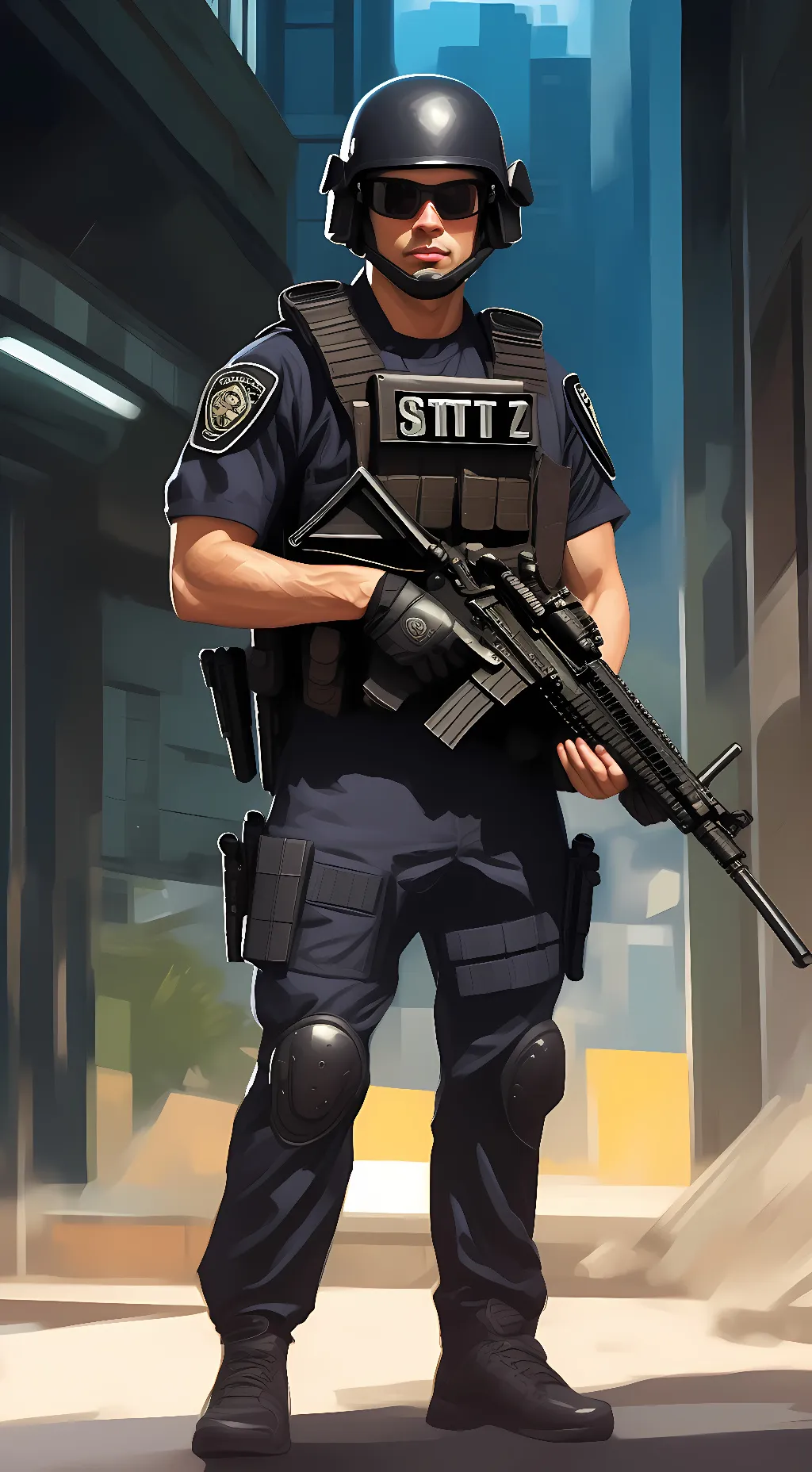 ai character: SWAT background