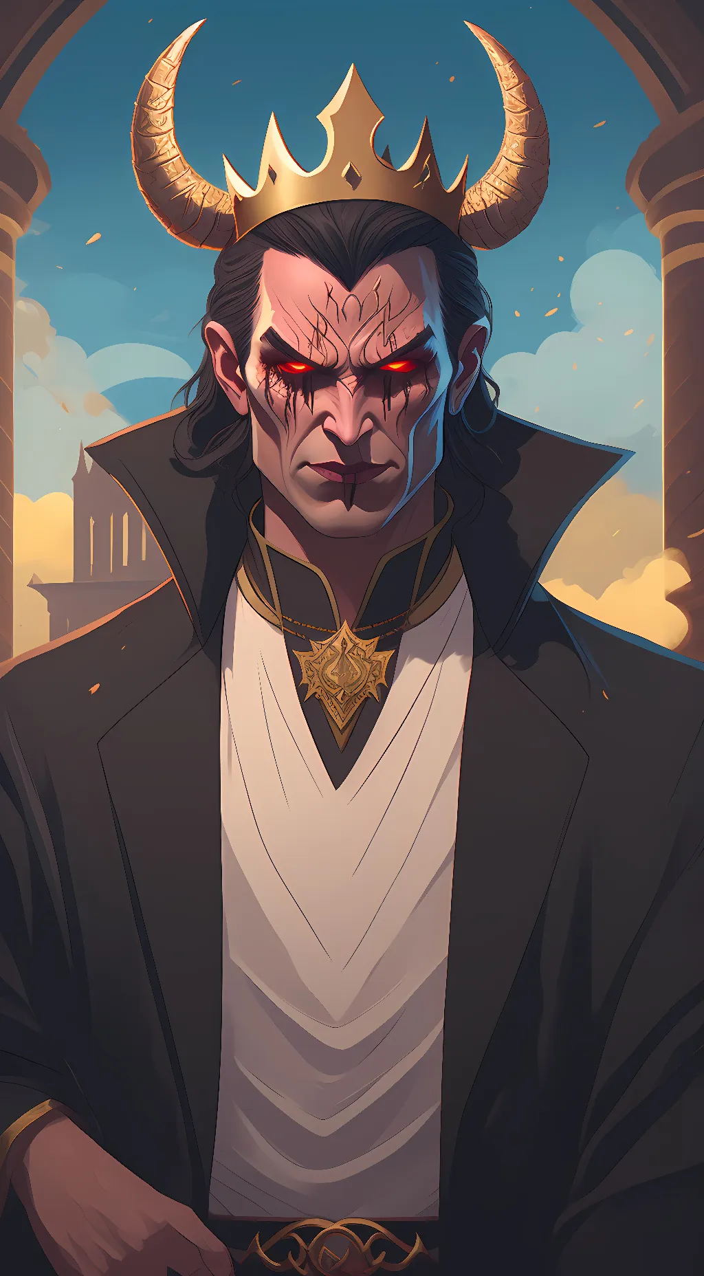 ai character: Lucifer  background