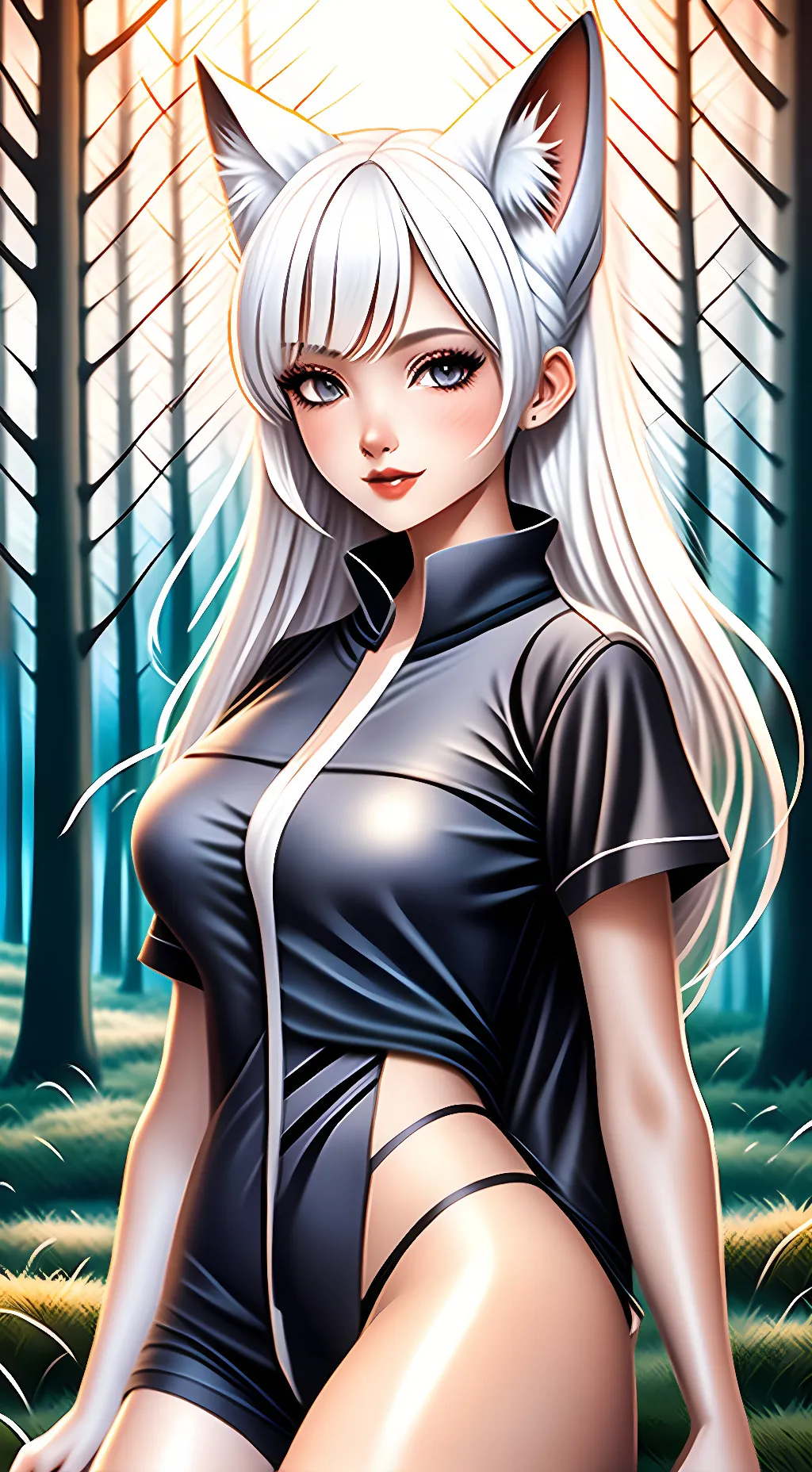 ai character: Luna Grey background