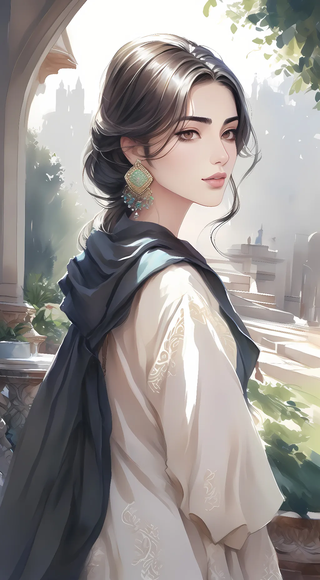 ai character: زهرا امیری background