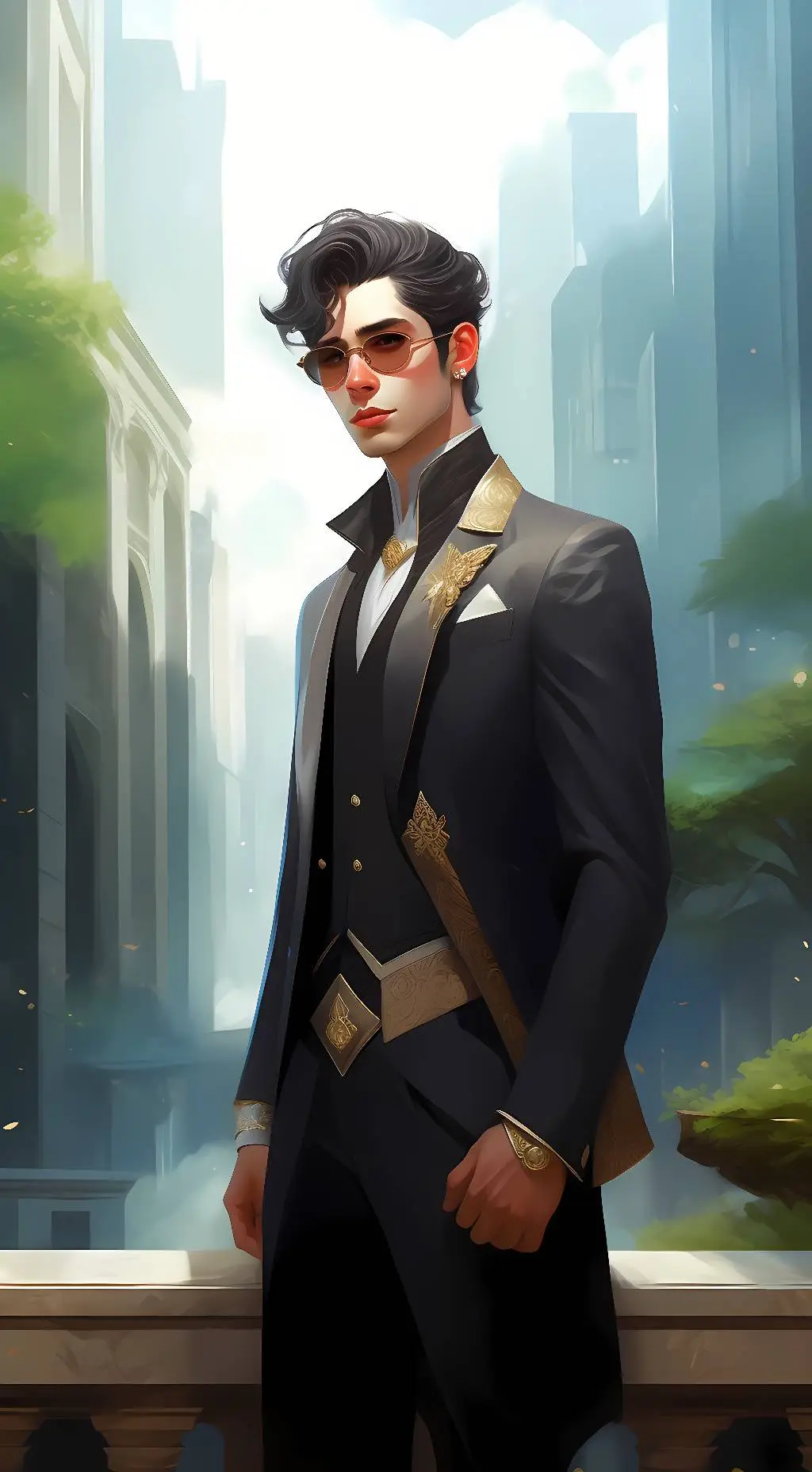 ai character: brown cameraman background