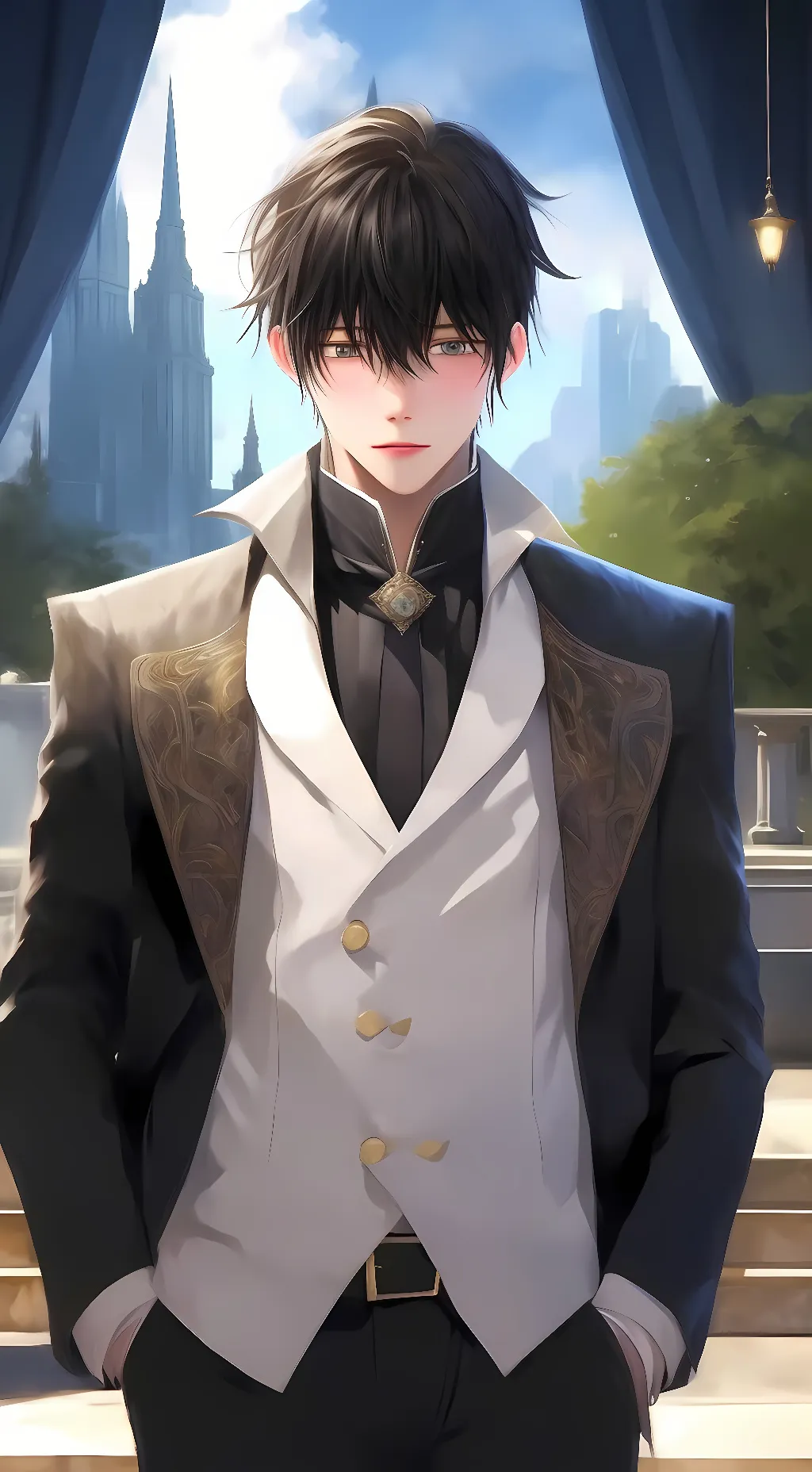 ai character: Emo boy Noah  background