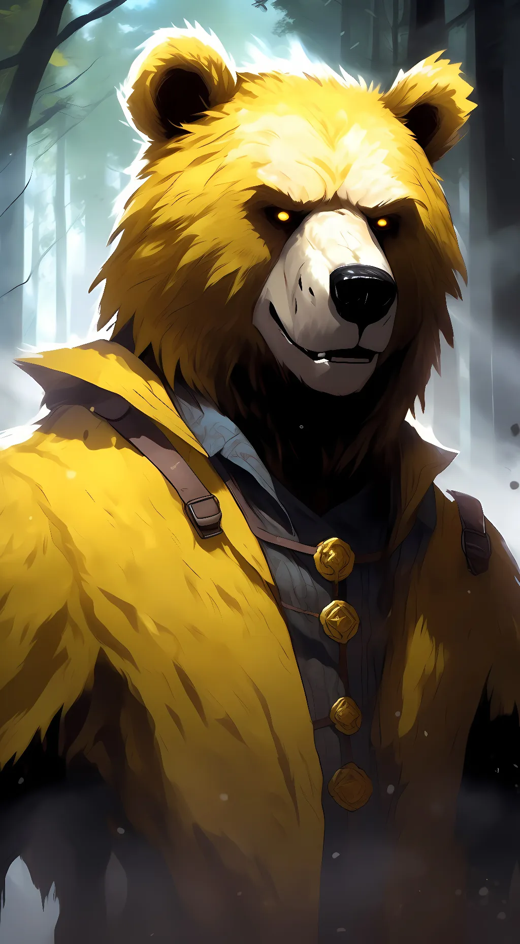 ai character: Golden Freddy background