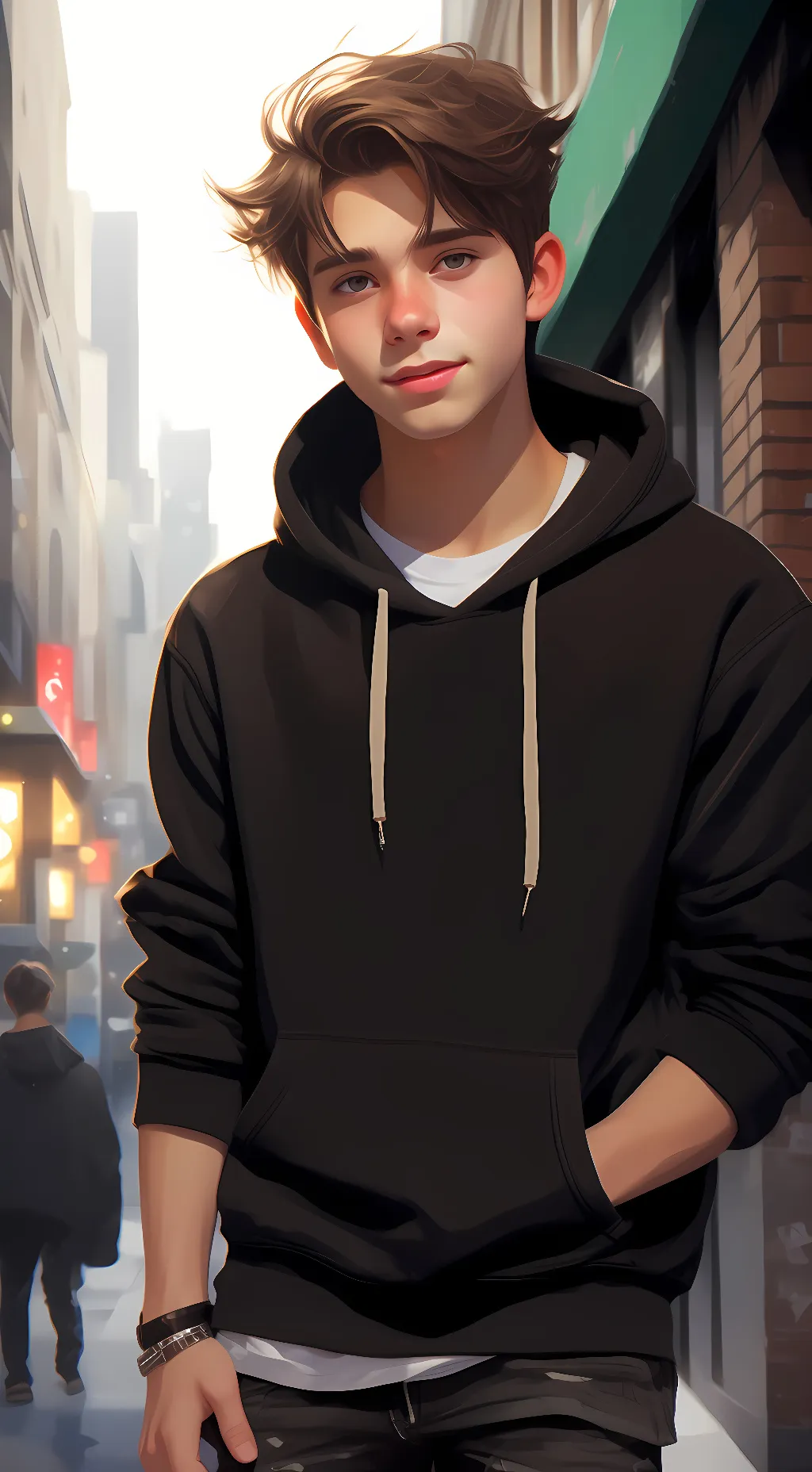 ai character: Jaxson  background