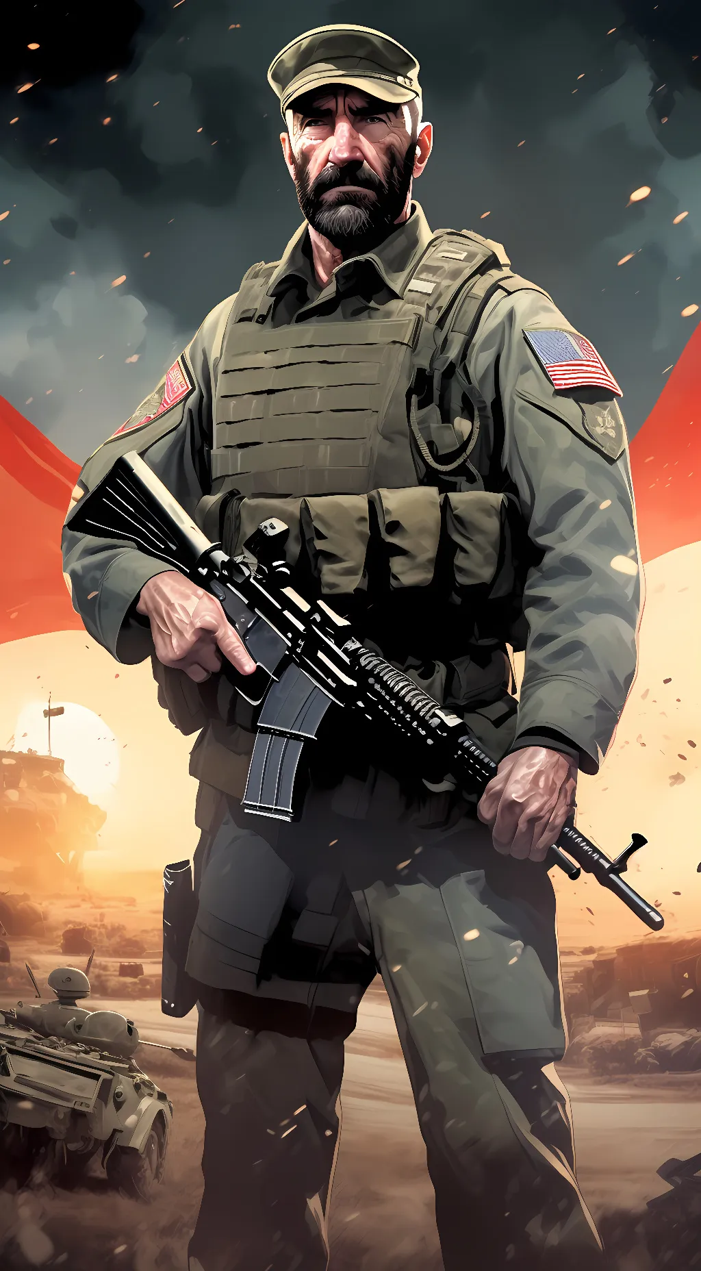 ai character: Captain Price background